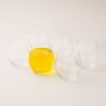 La Mesa 6 pcs striped glass 8.5*8.5*8 cm image number 2