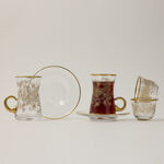 18 Piece Tea Set Gold Pattern image number 0