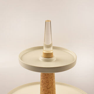 La Mesa Porcelain 2Tier Cake Stand, White Dia 30Cm,19Cm