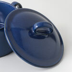 La Mesa stoneware large bowl with lid, blue 18*12.2*6.5 cm image number 3