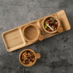 Alberto 3 Pieces Bamboo Dip Bowls With Tray image number 3