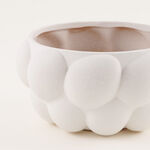 Homez Mondo Planter Stoneware White 19.8*19.8*10.3 Cm image number 2