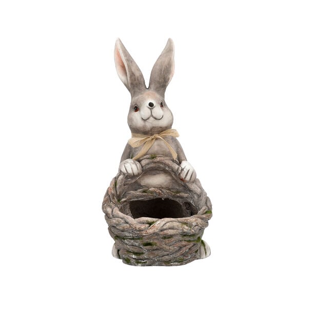 Rabbit With Rattan Basket 32*26.5*24.5 cm image number 1