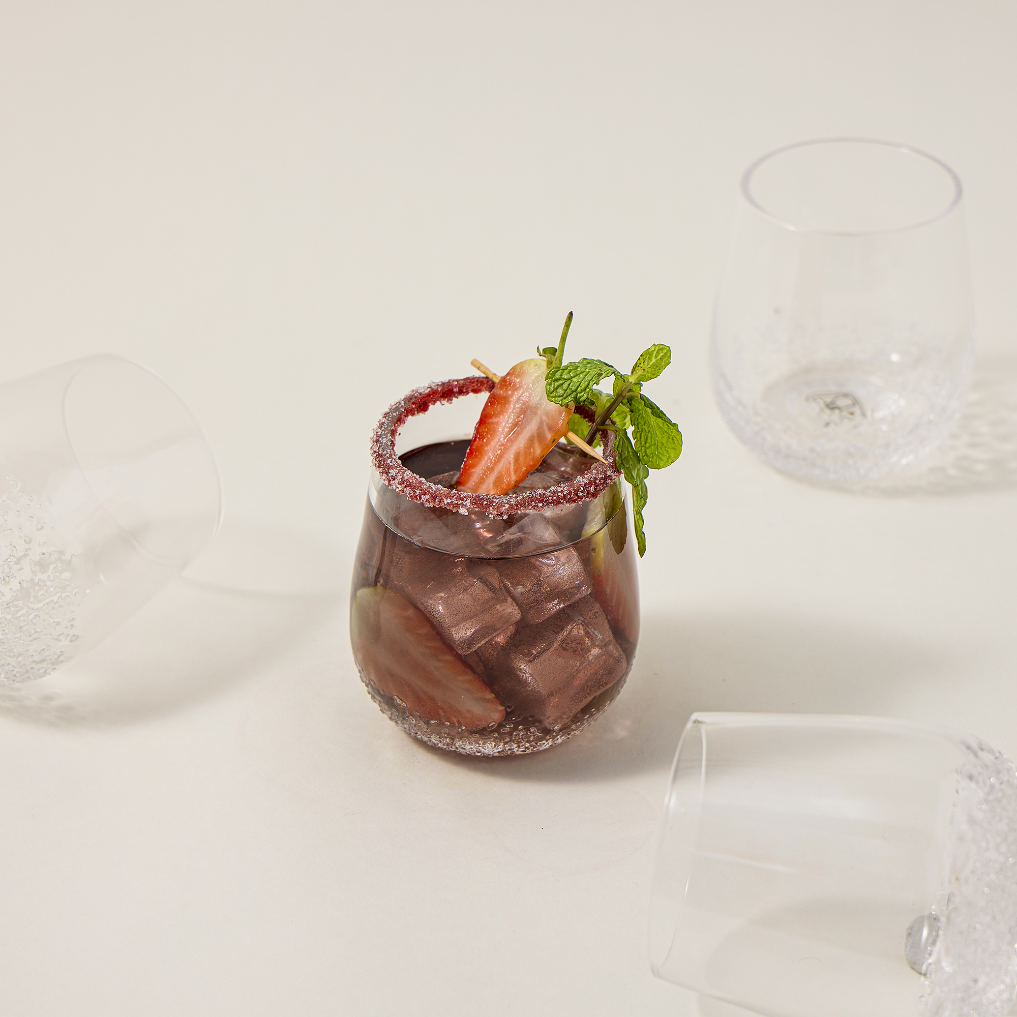 

4Pcs Set Tall Tumblers With Ice Dregs Clear