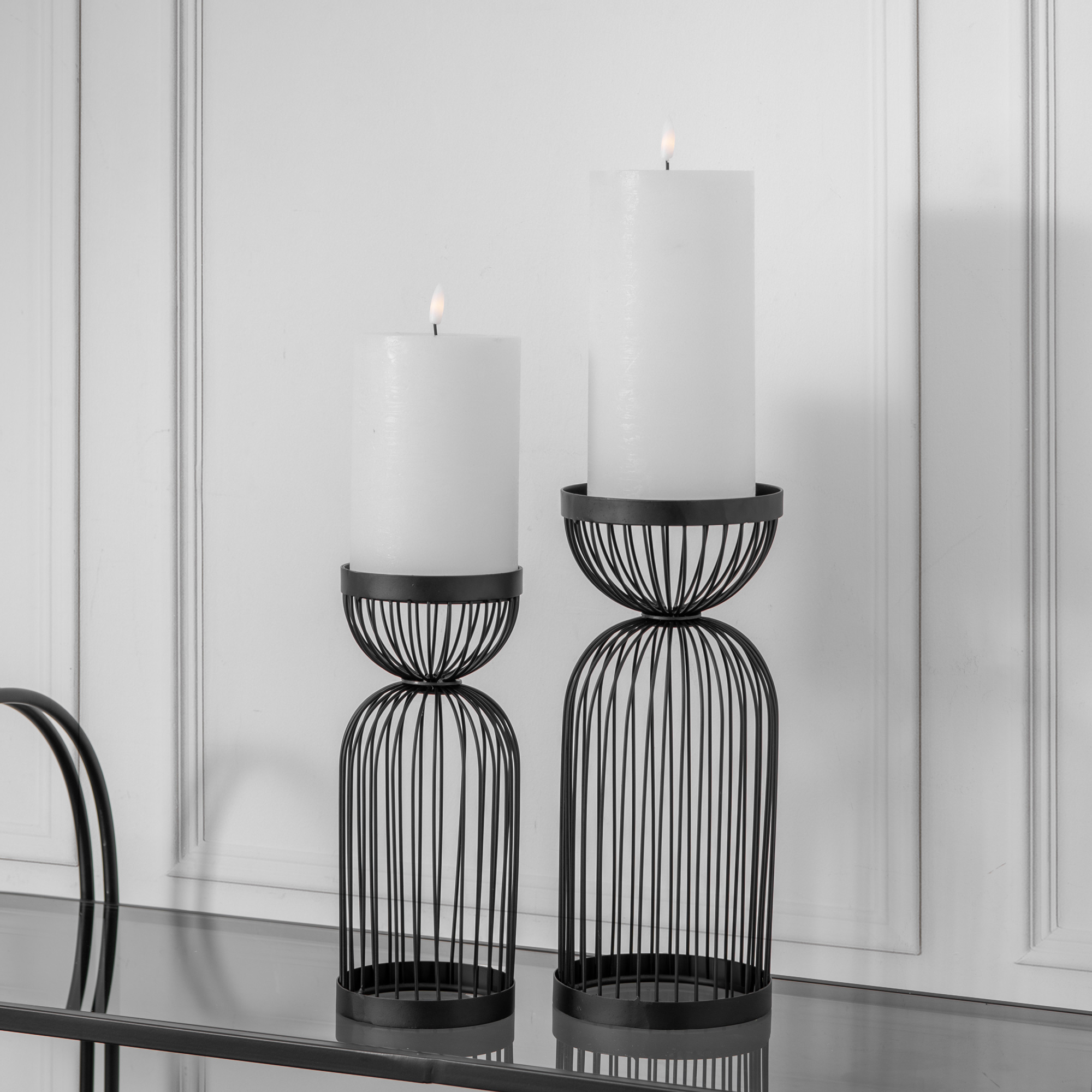 

Wired metal candle holder 13*13*31.5cm