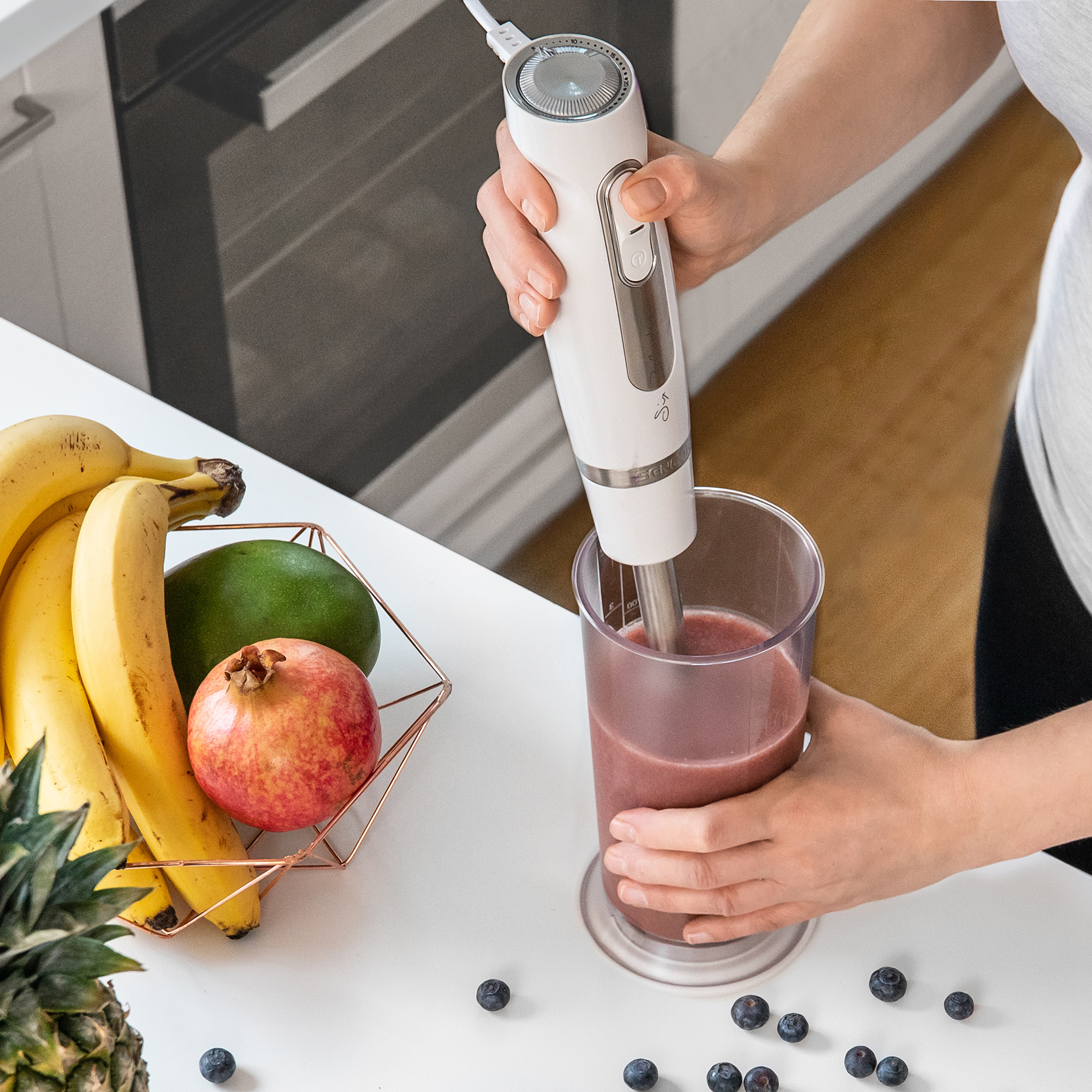 

3 in1 Sencor stainless steel white 800W hand blender, 700ml