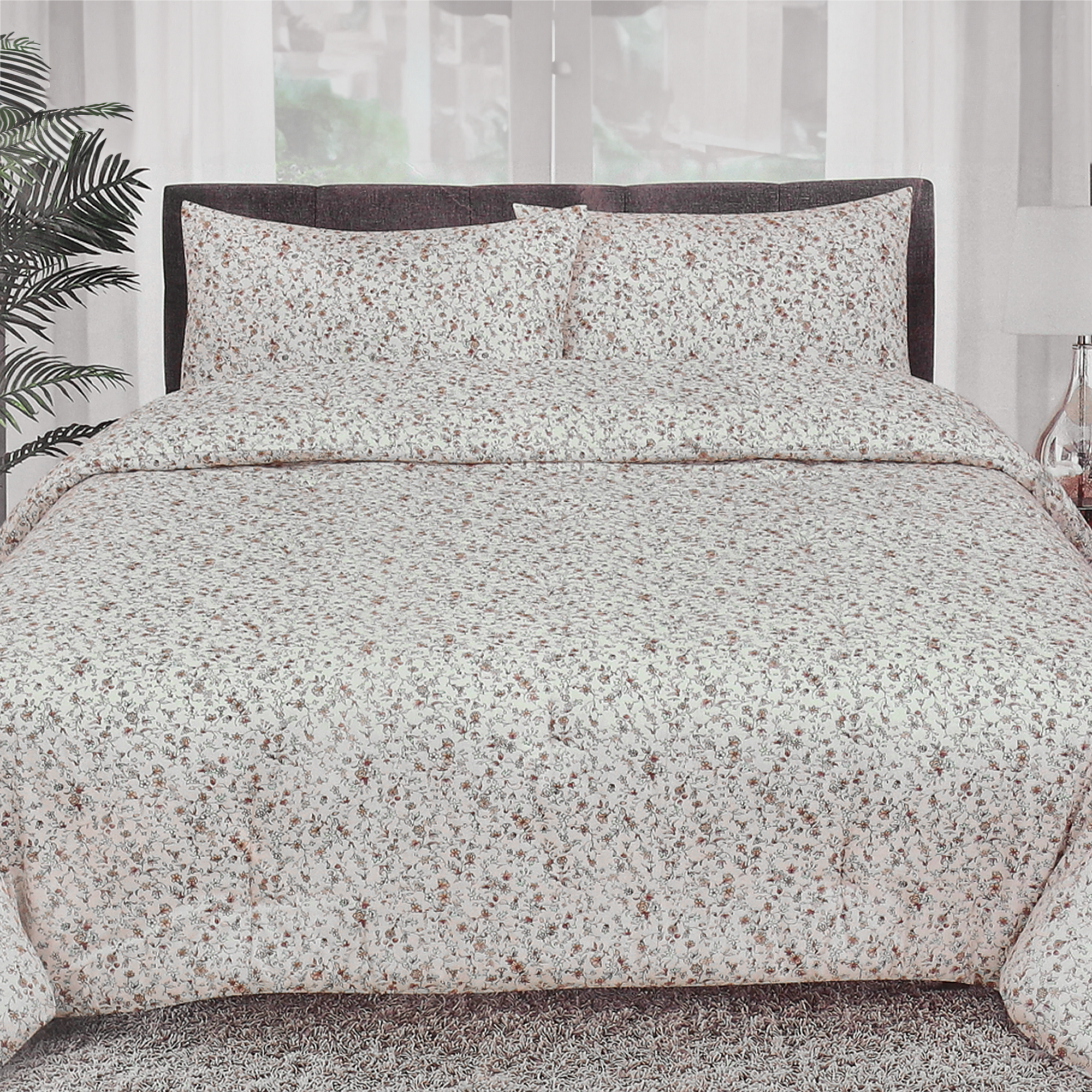 

2 piece Boutique Blanche Beige Cotton Lyocell twin size comforters set