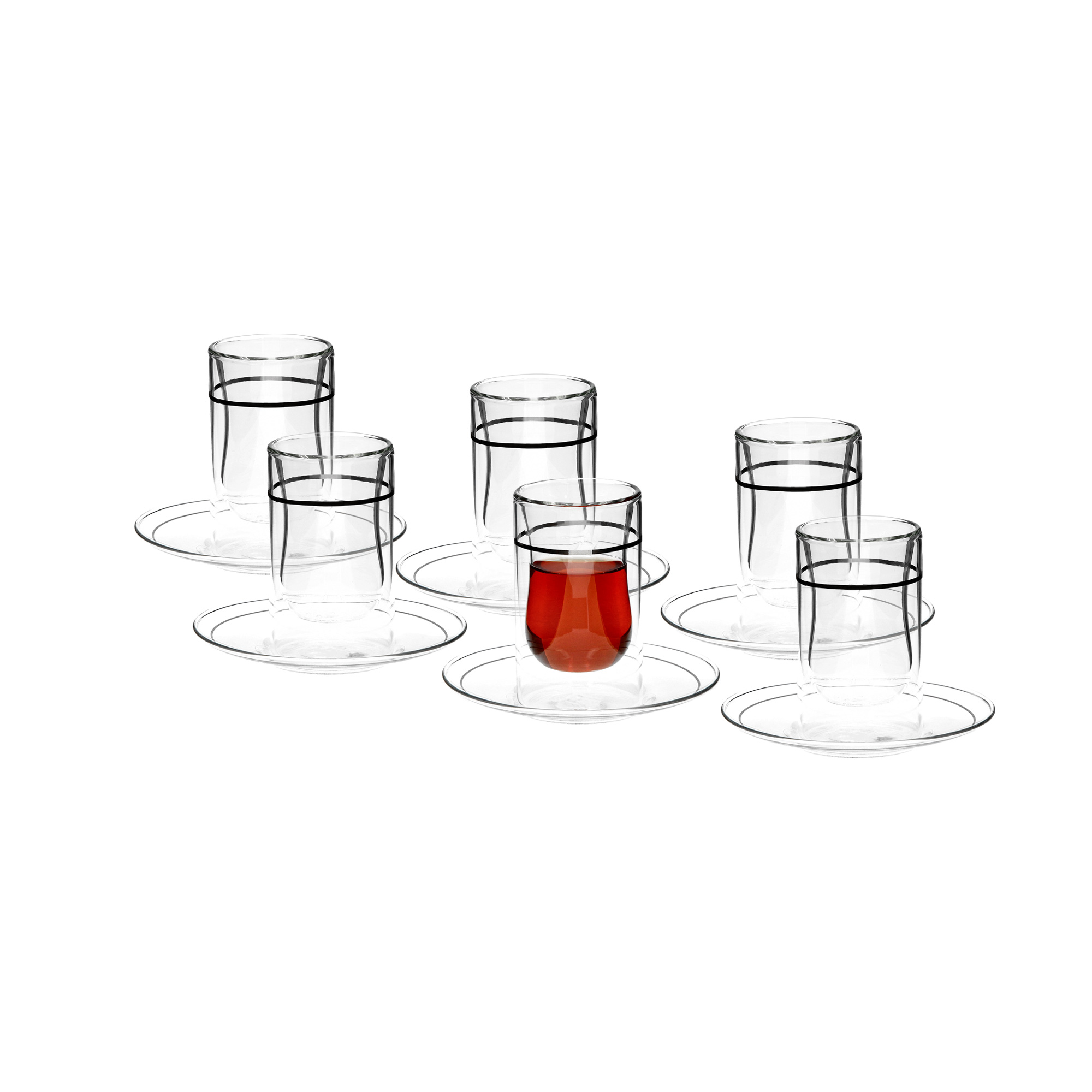 

Arabic Tea Cup Set 12Pc Silver