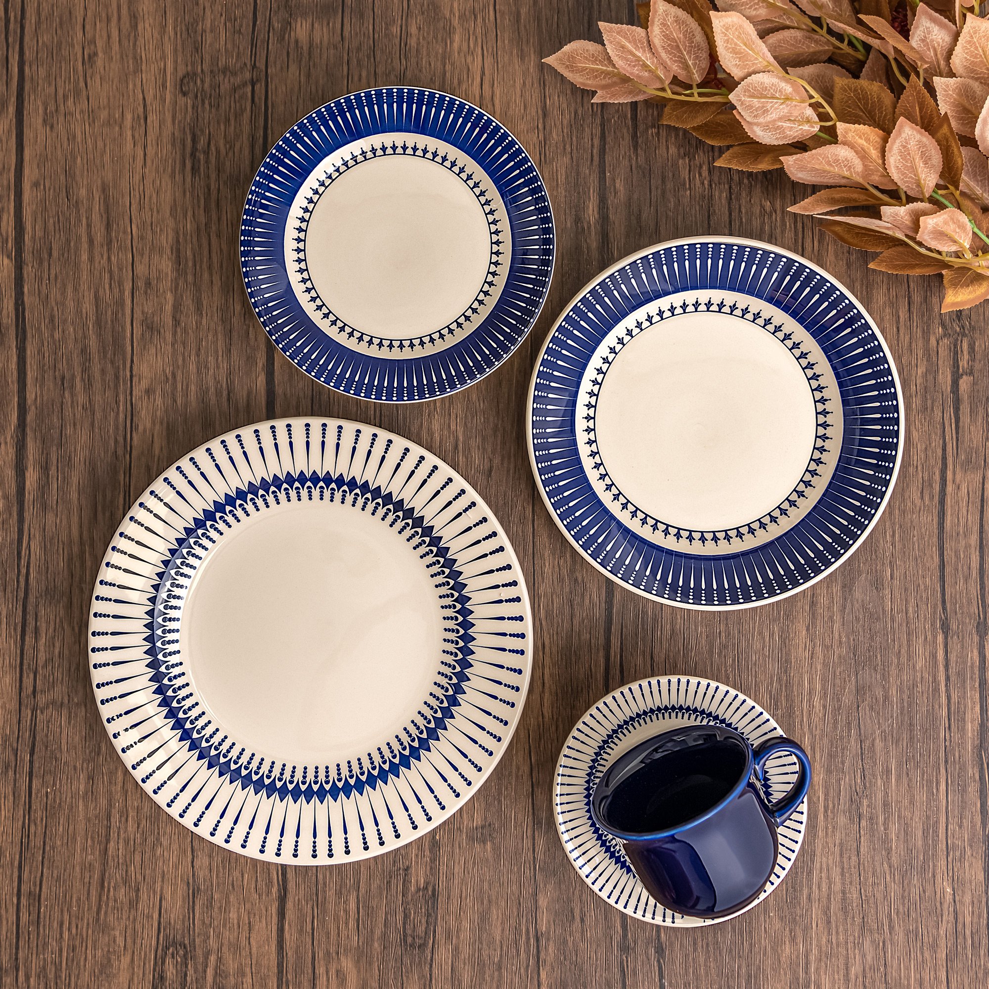 

Oxford 20 Pcs Blue Dinner Set