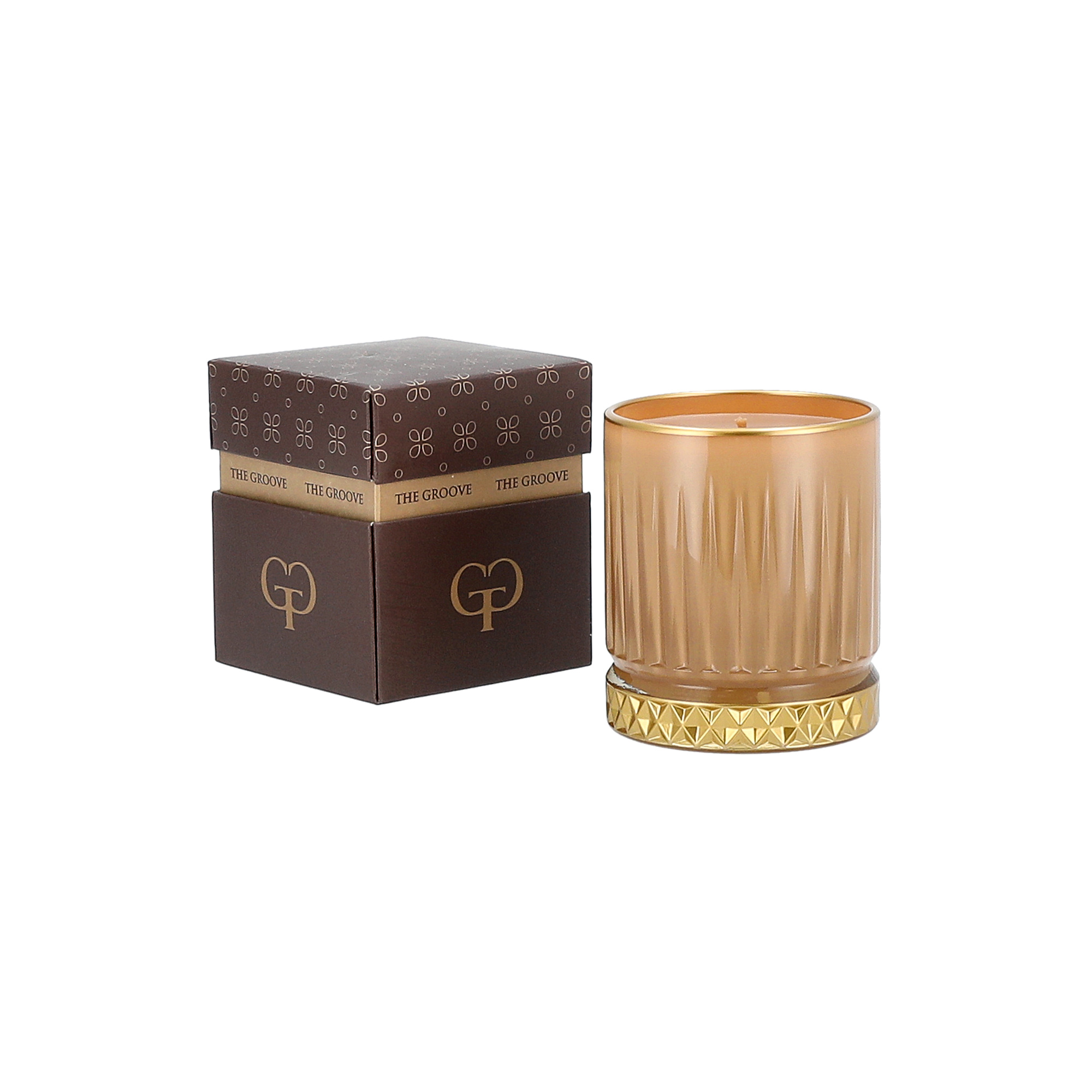 

Gloria gold candle 8.5*9.5 Cm Milky Brown