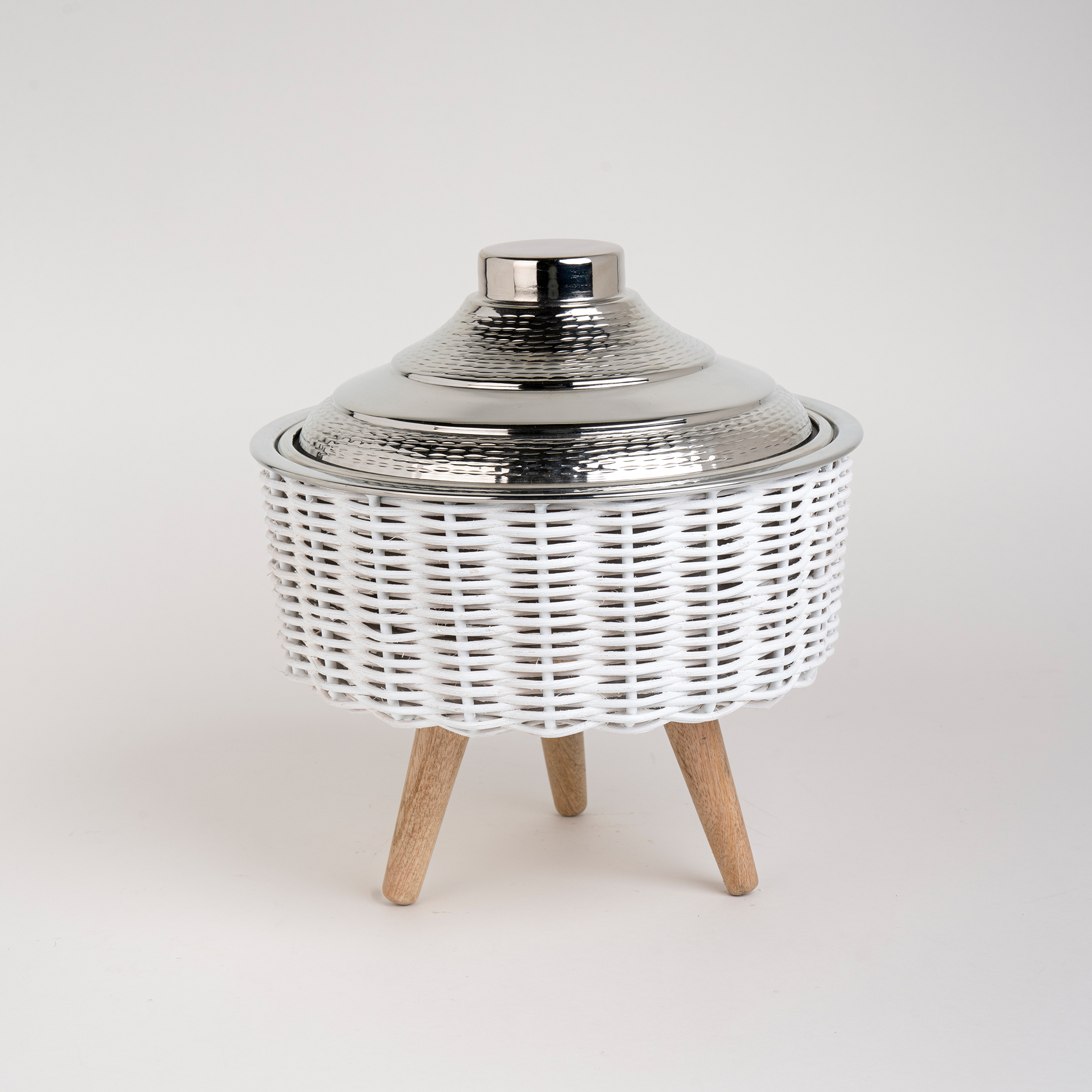 

Small Bamboo Basket With Jar Nickel