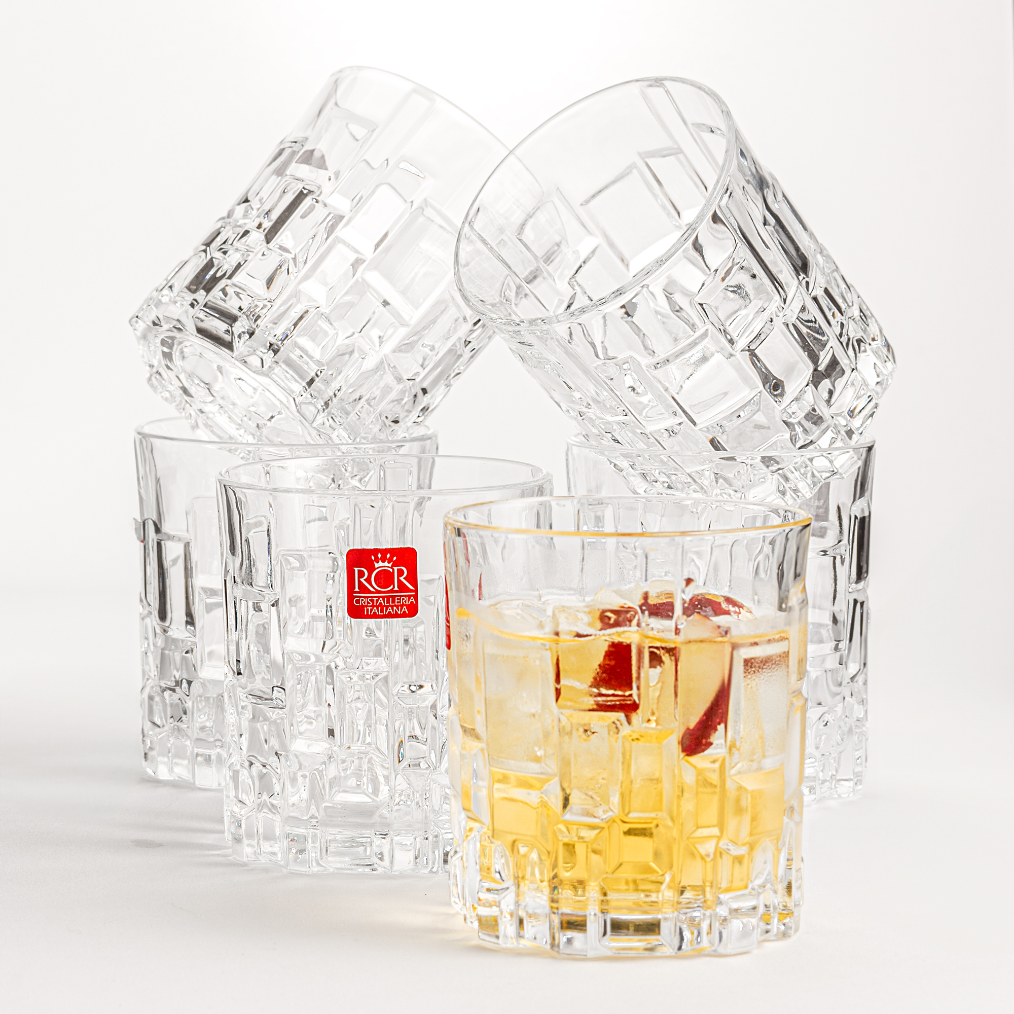 

RCR 6 pc crystal tumblers set 330 ml Etna dof collection