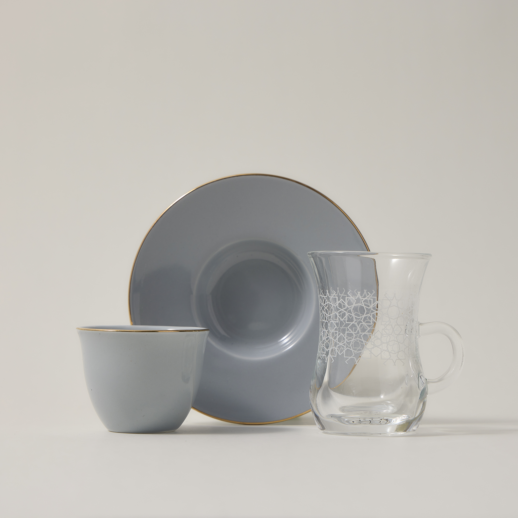 

20 Pieces Porcelain Arabic Tea And Coffee Set