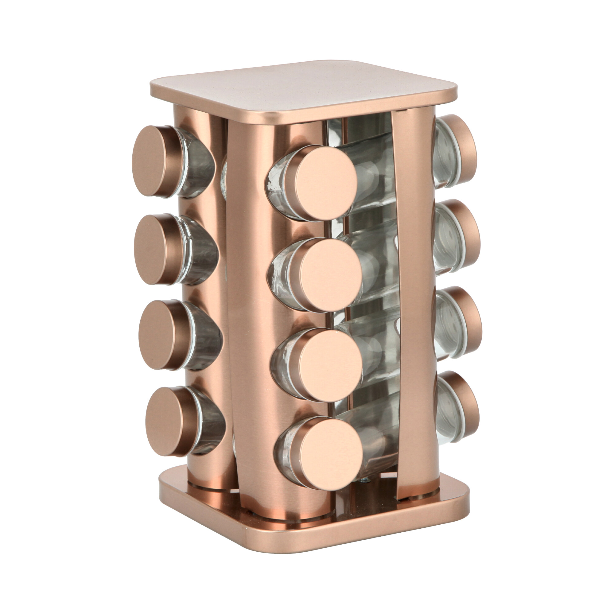 

Alberto 16 Pieces Glass Spice Jars With Steel Rack