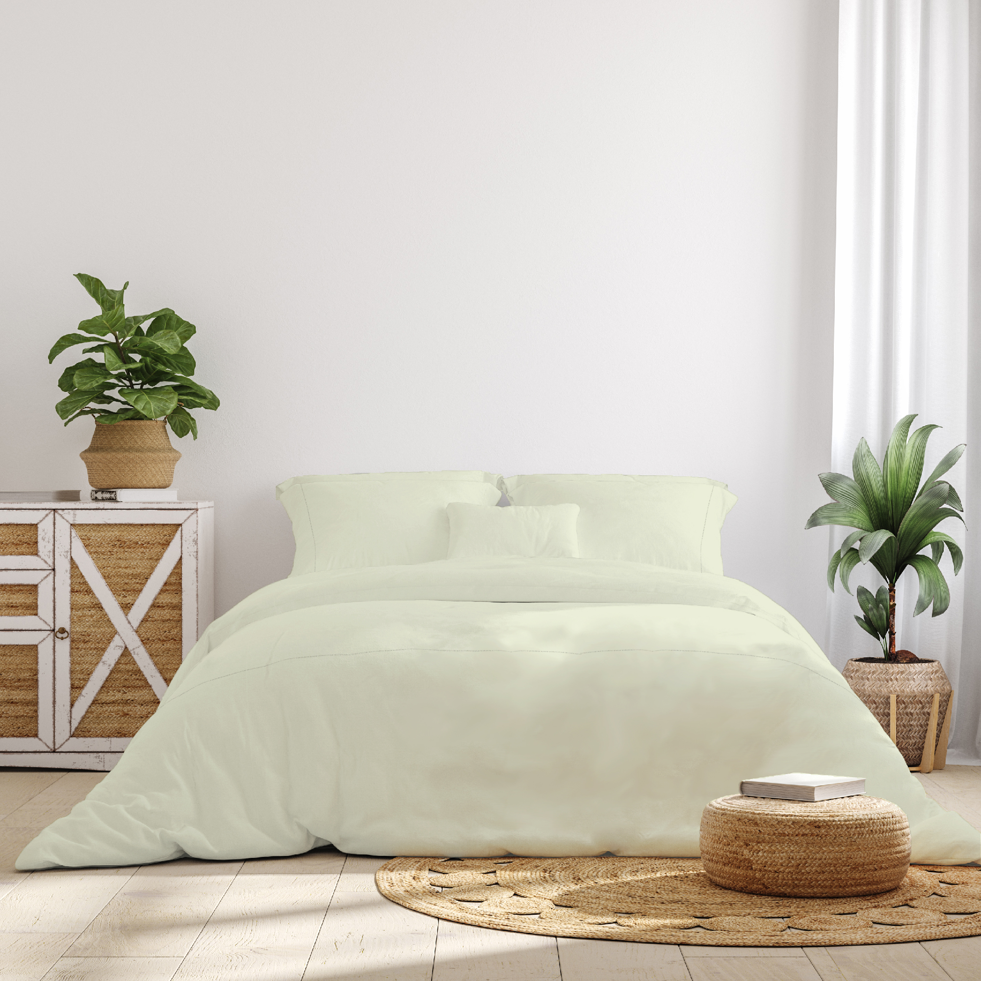 

Boutique blanche 500tc egyptian cotton king duvet set 230*220 cm, light grey