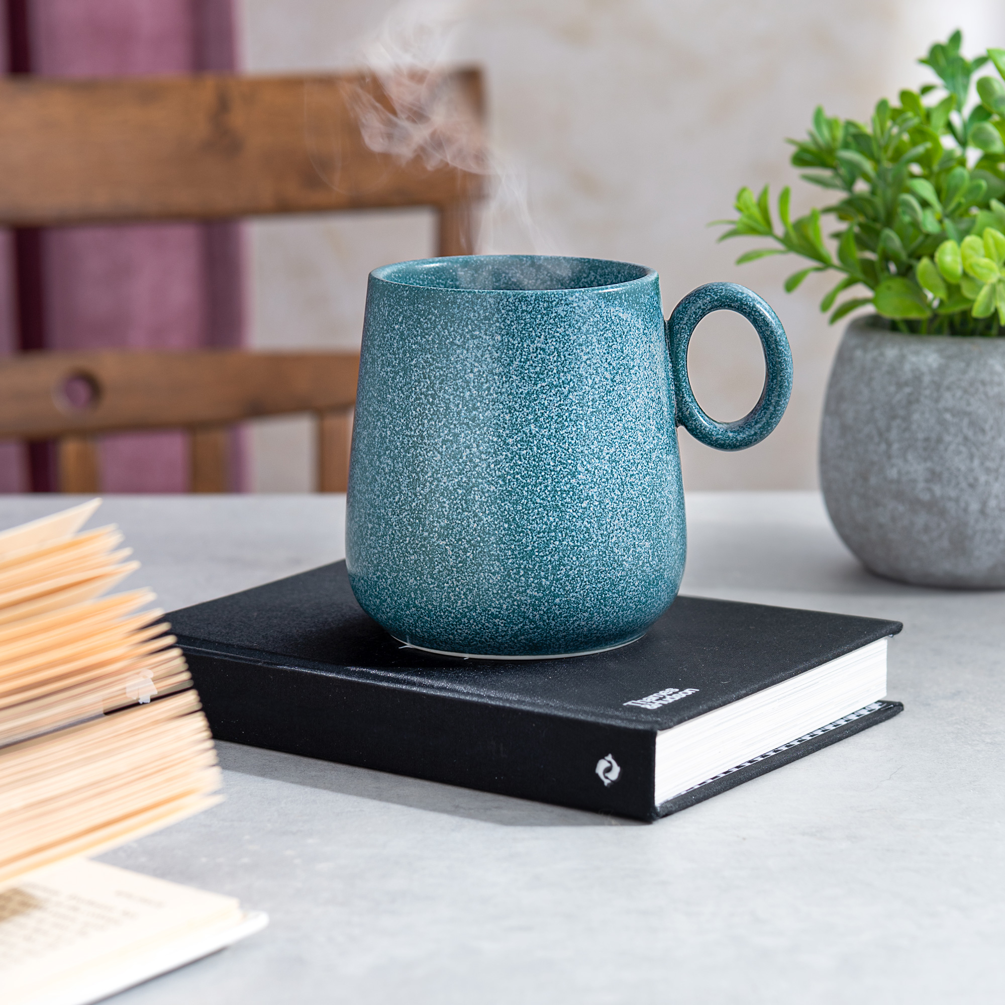 

Dallaty porcelain matt blue mug