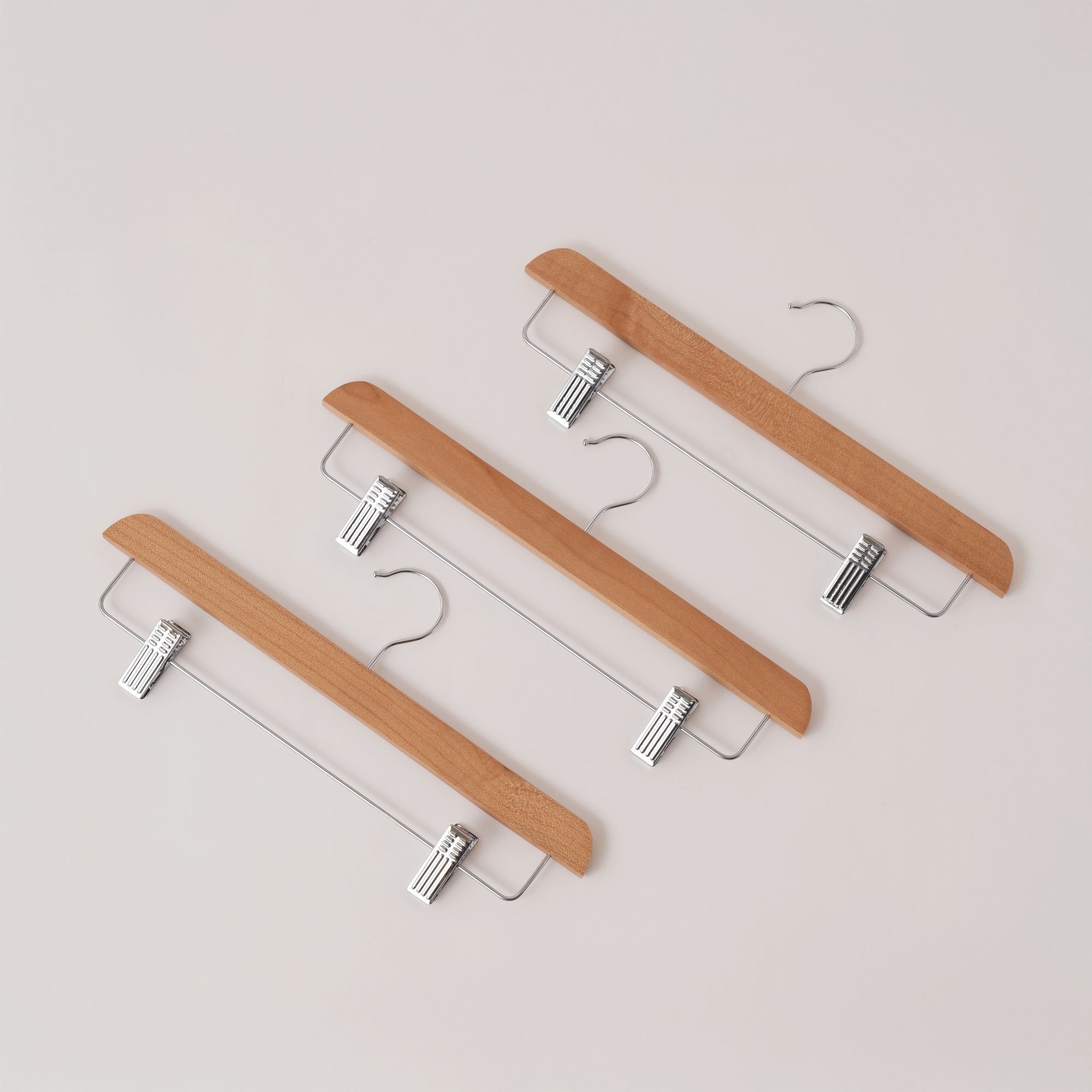 هومز علاق بنطلون 3 قطع خشبية، بيج 37*26*32 سم