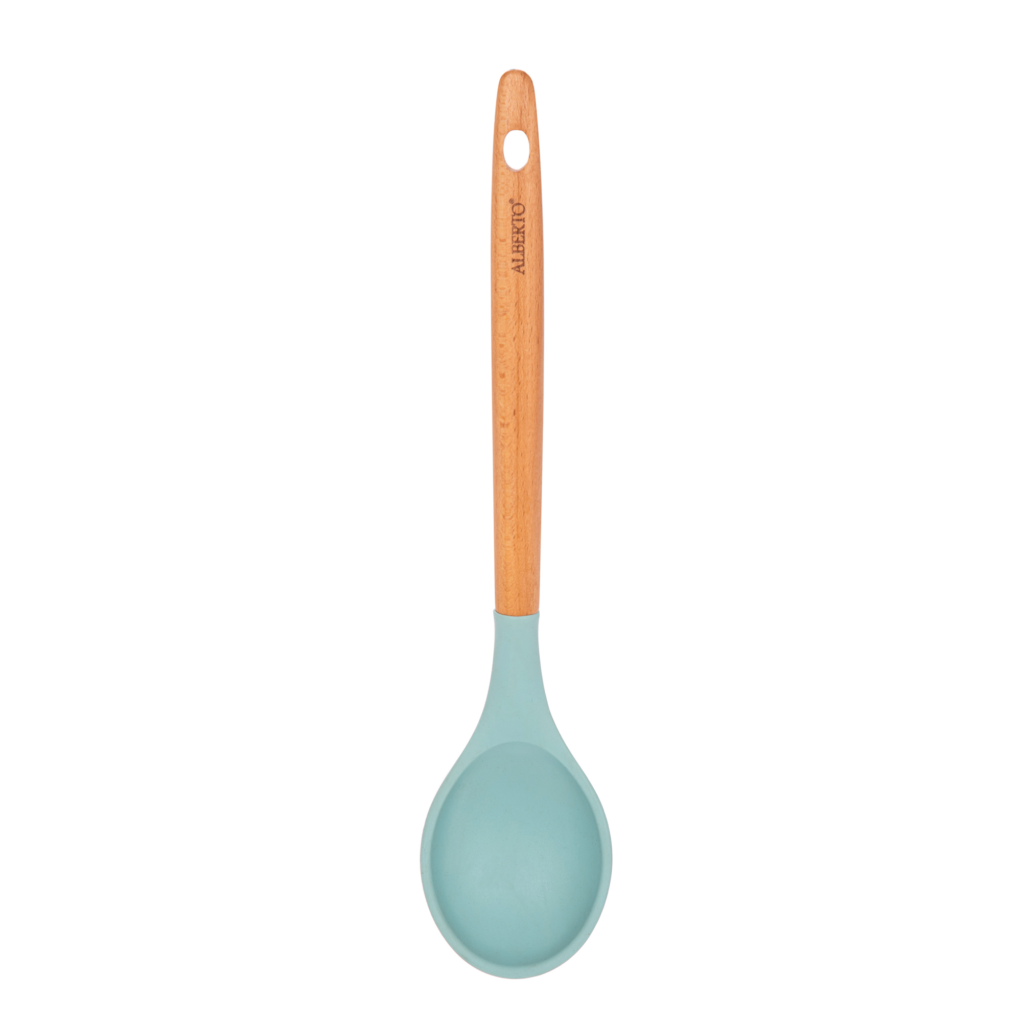 

Alberto Silicone Cooking Spoon With Wooden Handle Blue