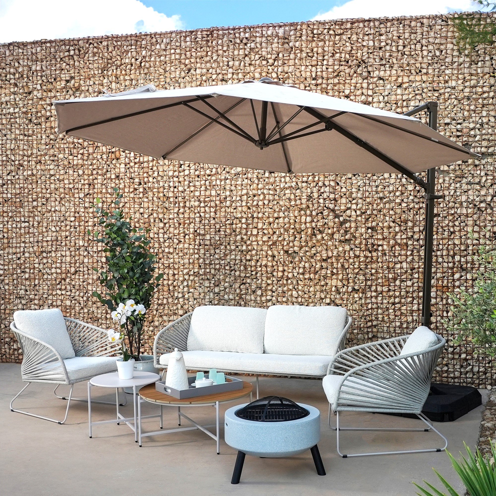 هومز طقم جلسة خارجية بيكوك روب مكون من 5 قطع