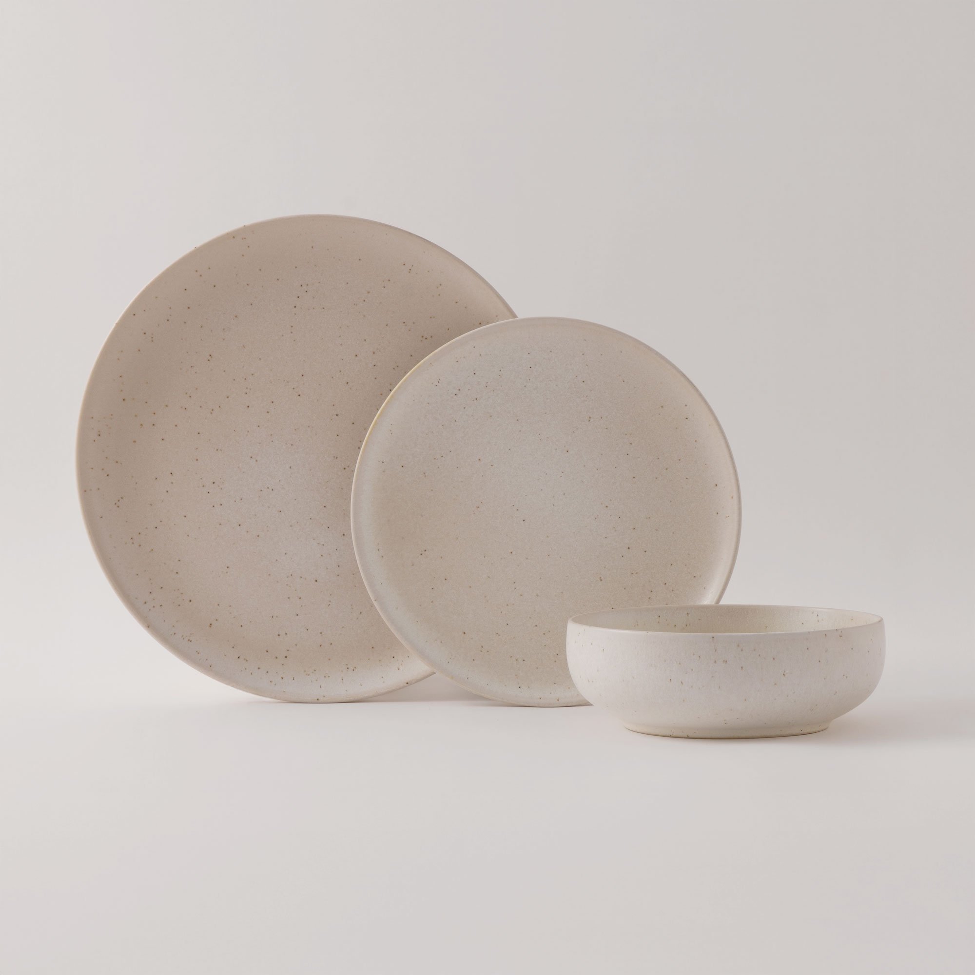 لا ميسا طقم سفرة فخار 12 قطعة، كريمي