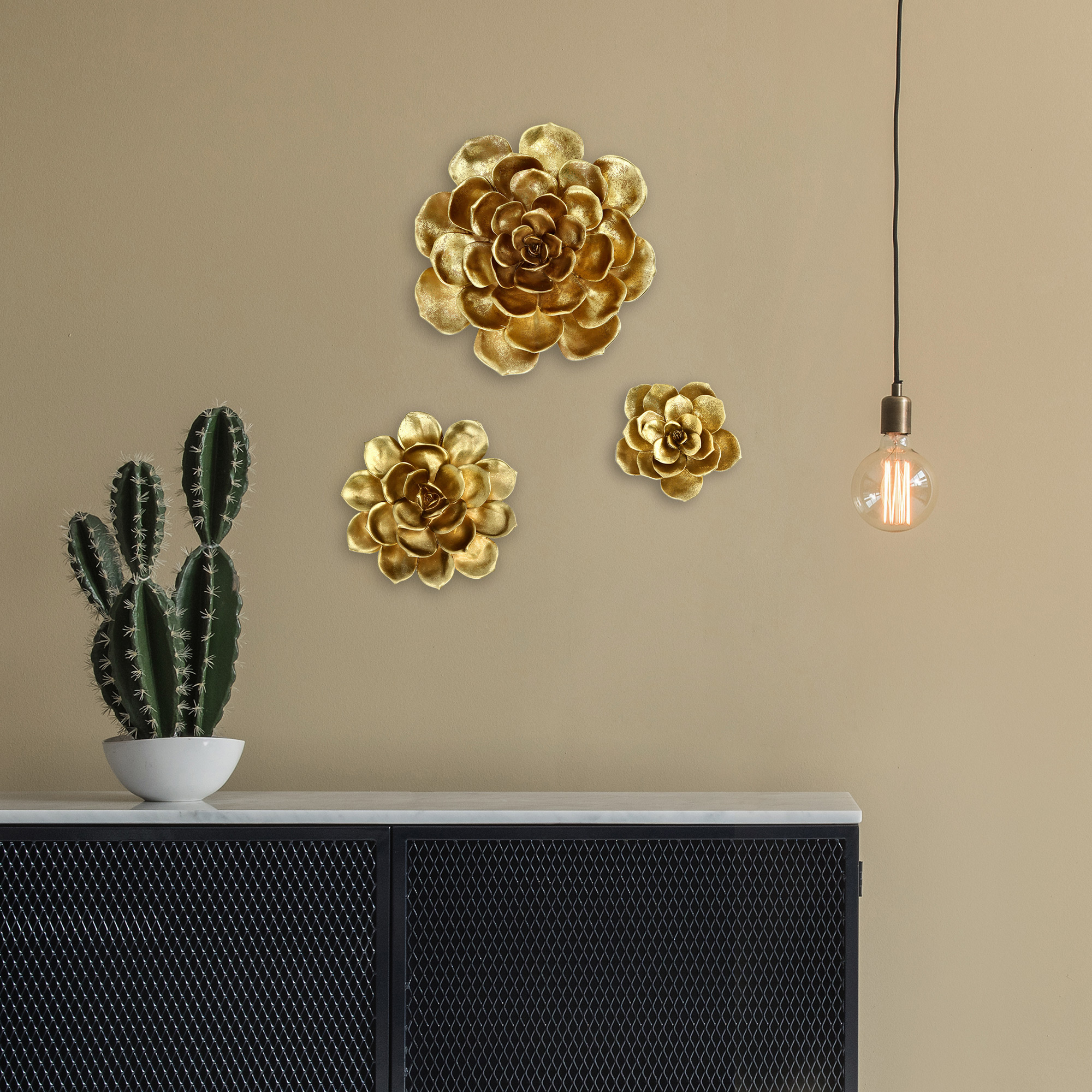 Buy Wall Decoration Flower Gold Online Nice