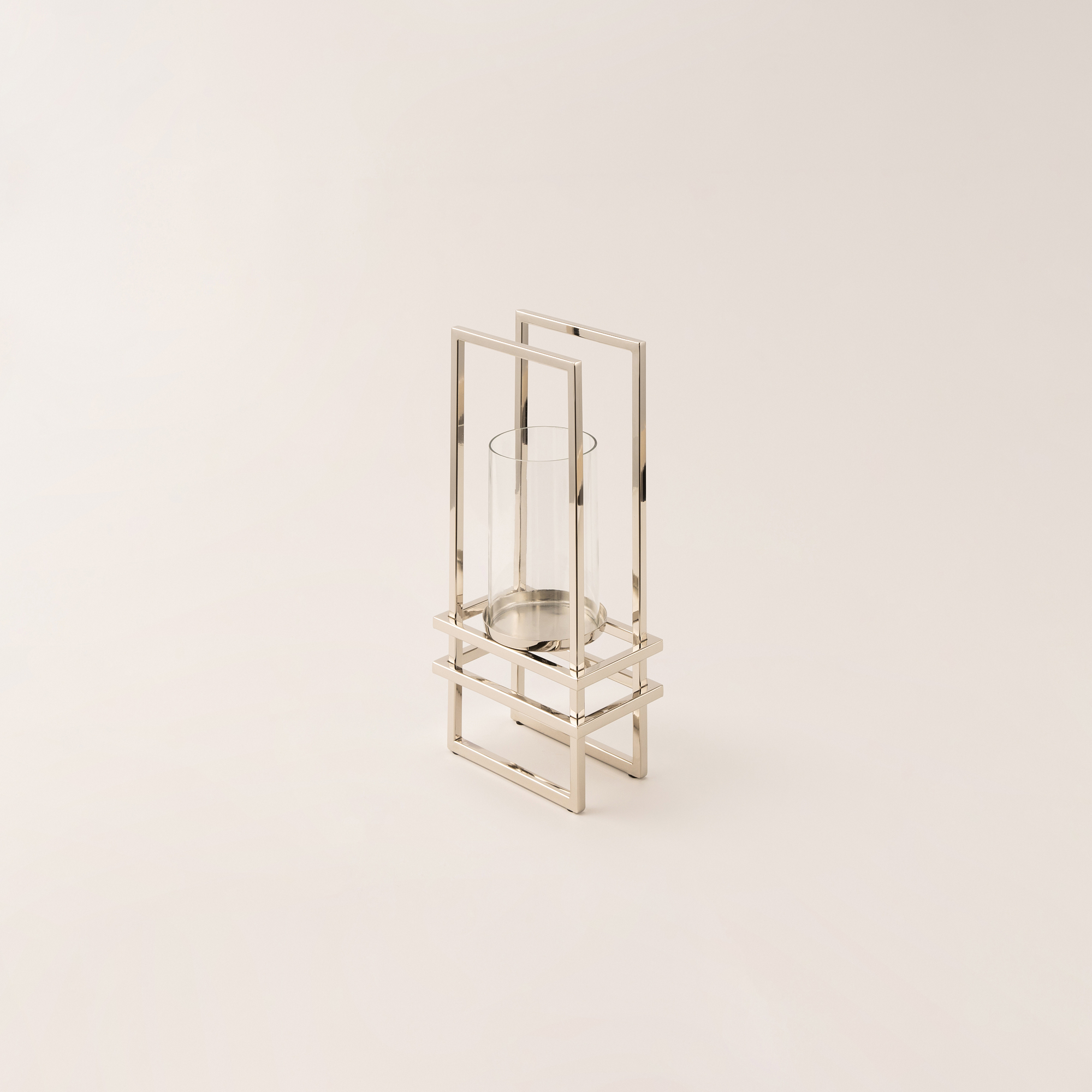 

Homez stainless steel silver lantern 18*11*36 cm