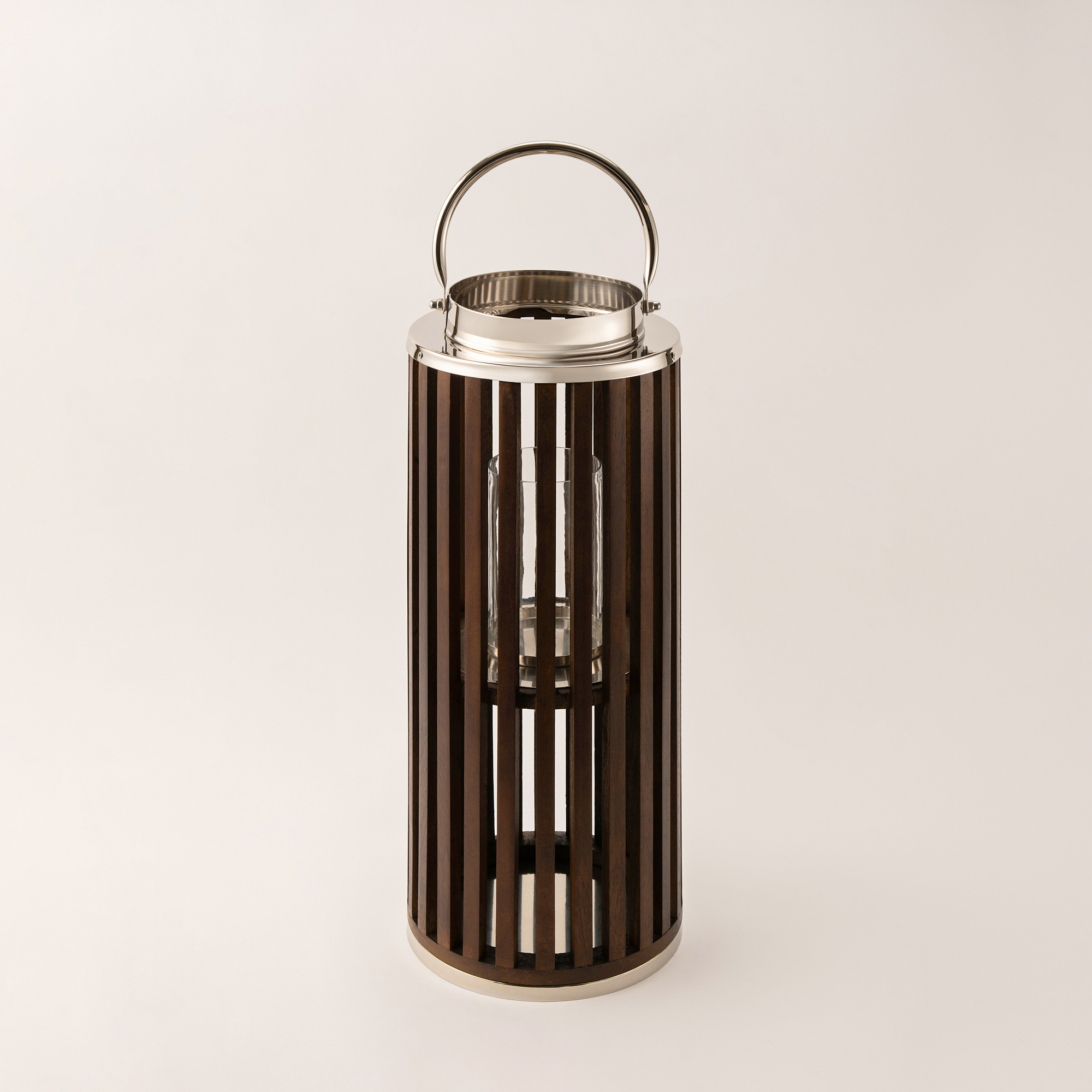 

Homez stainless steel silver lantern 23*23*58 cm