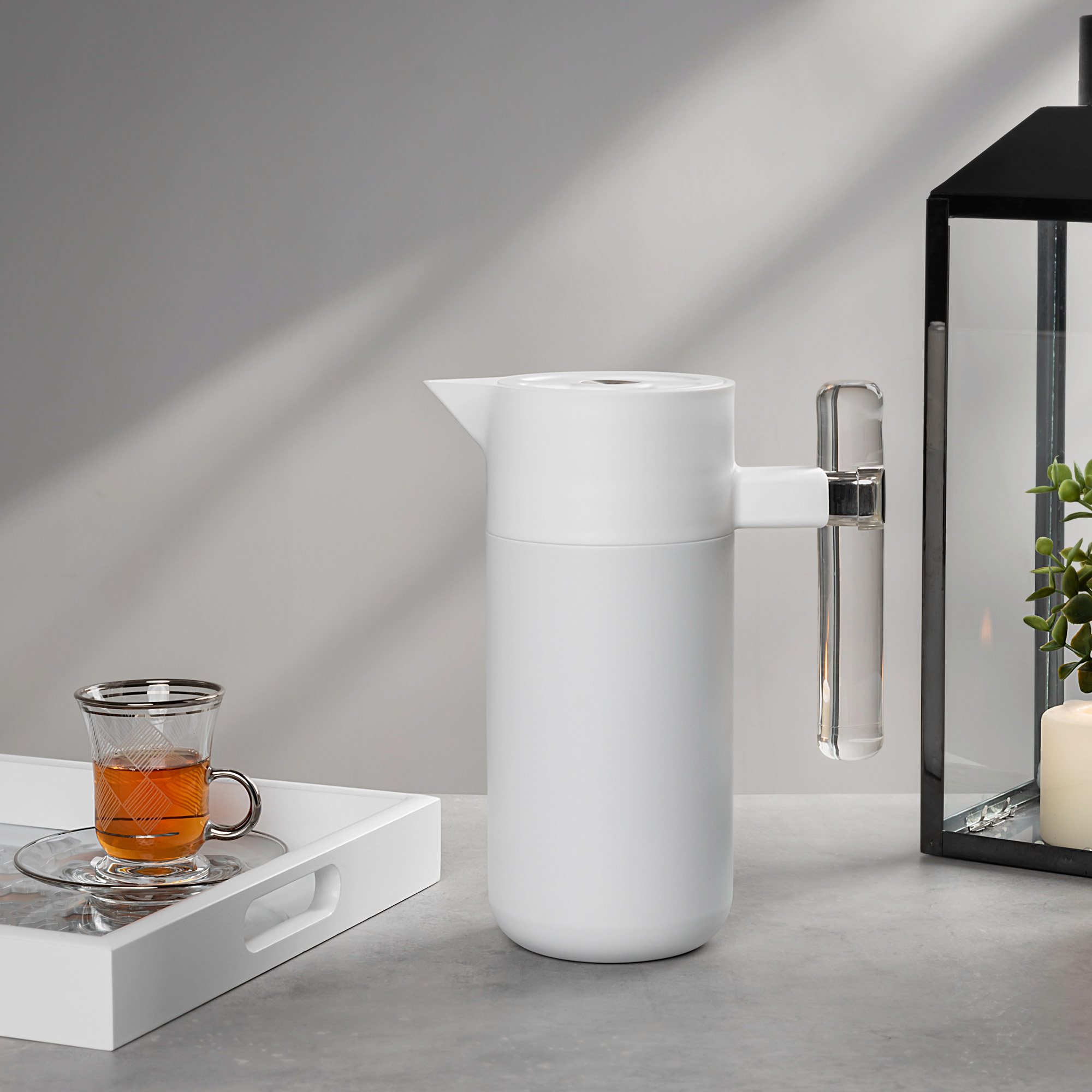 

Steel Vacuum Flask 1.2L Arab Graph White