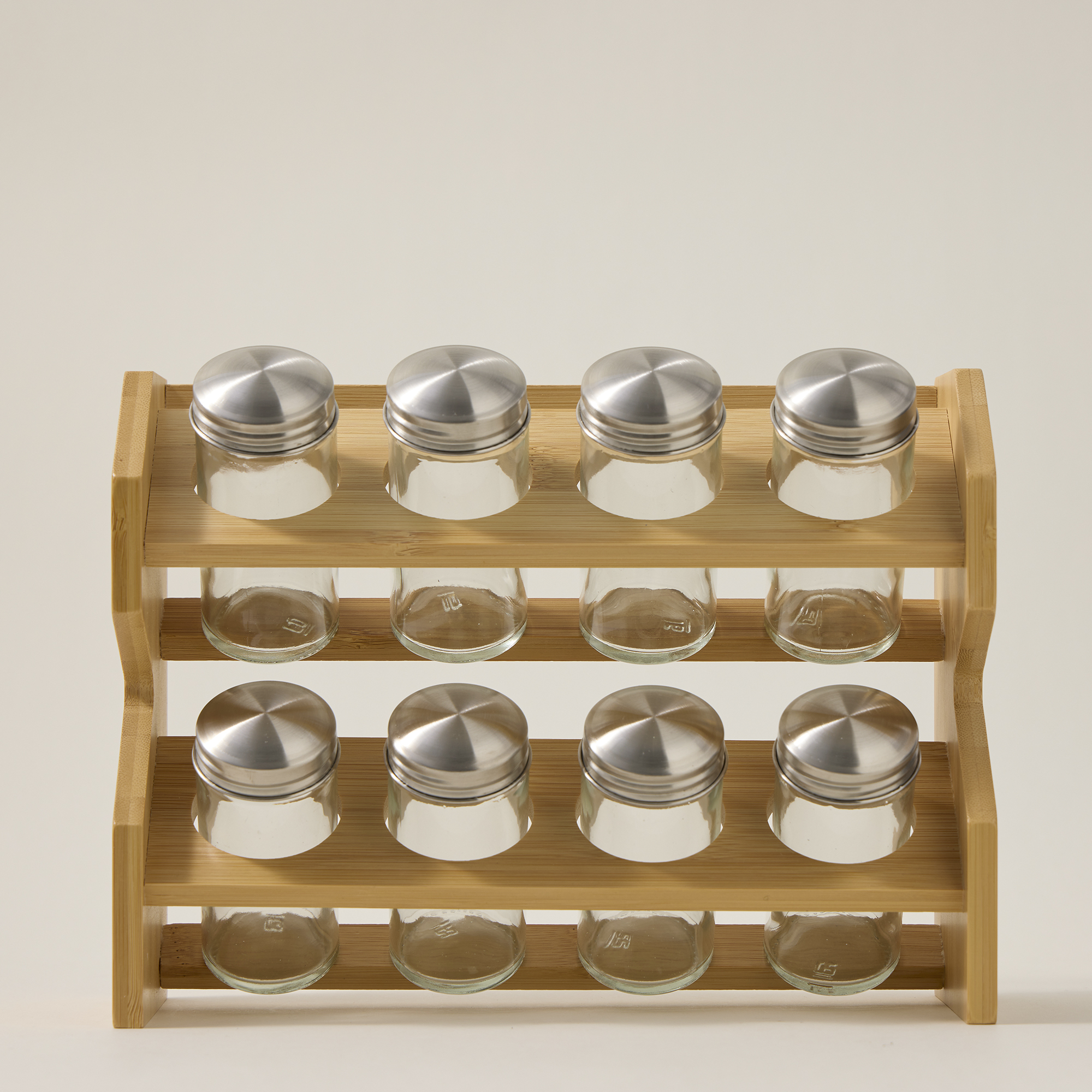 

Spice Jars 8 Pieces With Bamboo Rack