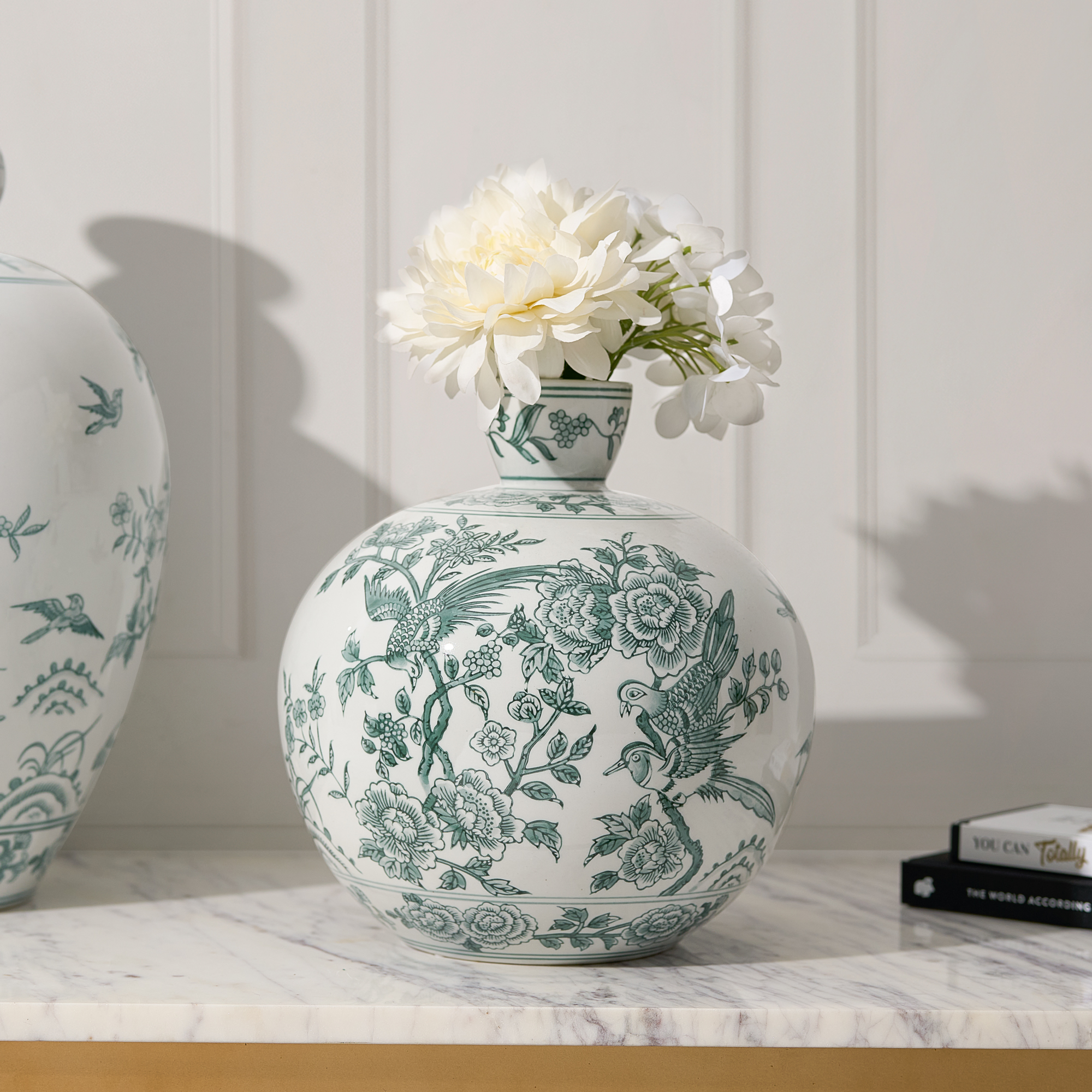 

Vase White With Pattern 27X27X34Cm