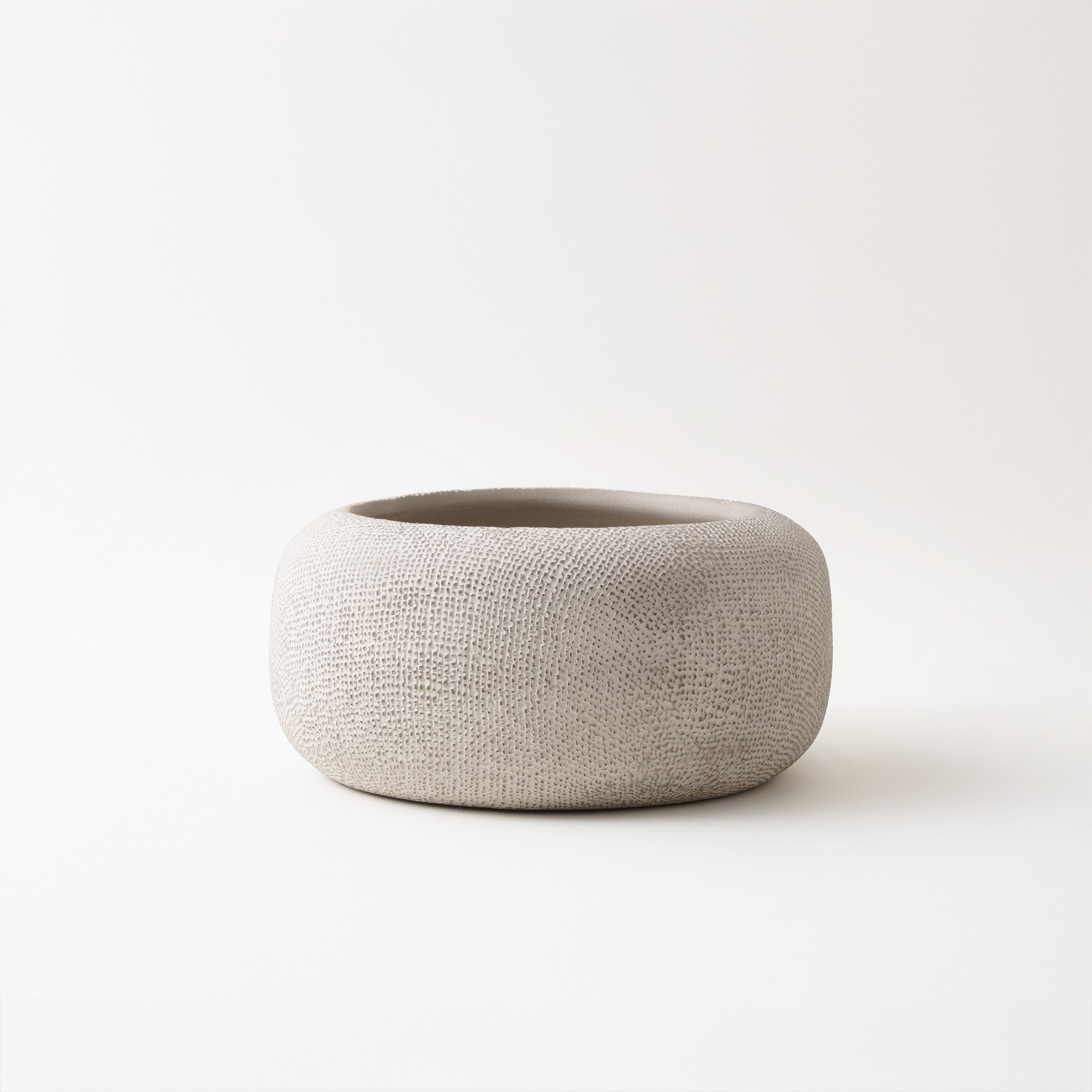 Homez clay pot bowl 25.5*25,5*12cm, grey