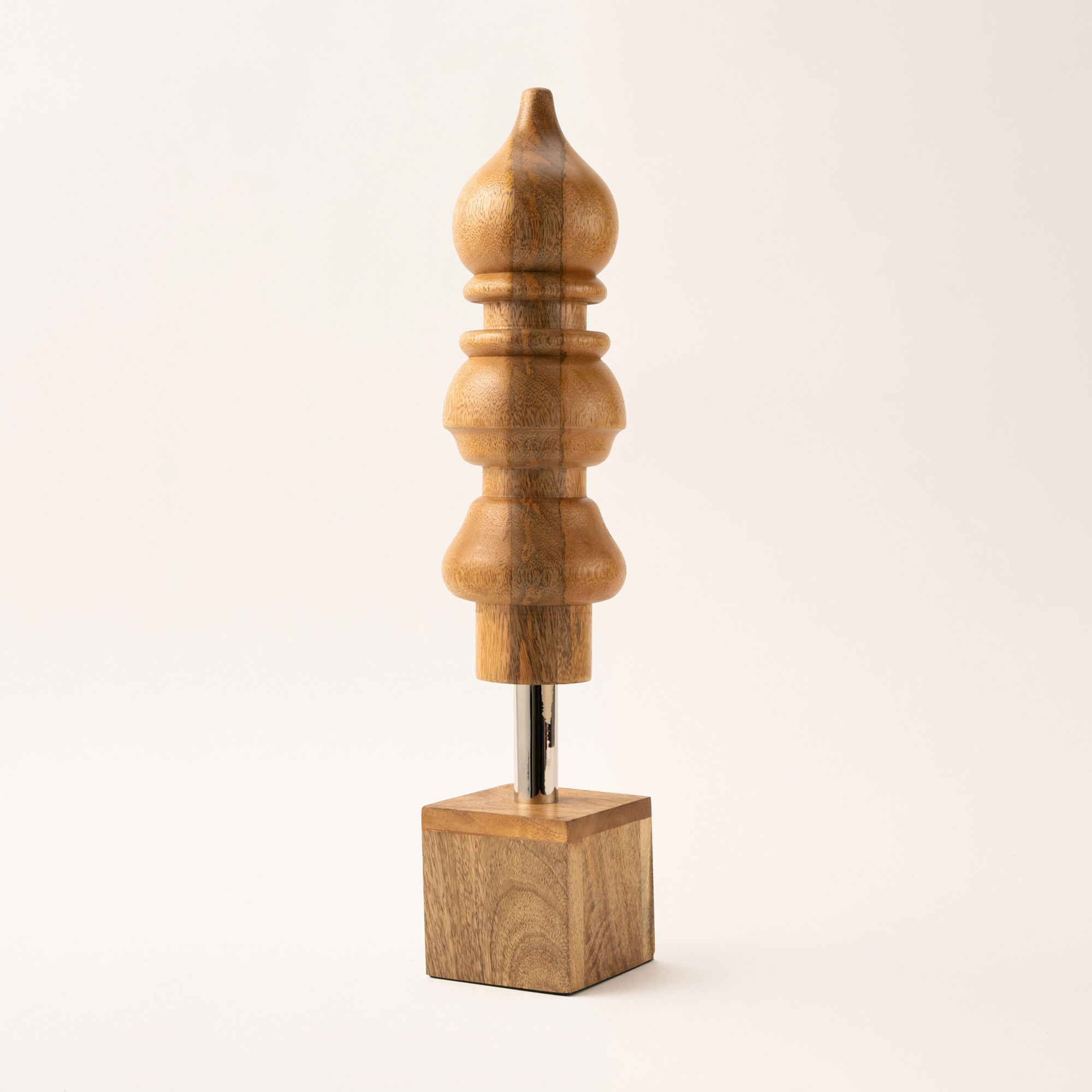 

Brown wood Ramadan decoration 10*10*51 cm