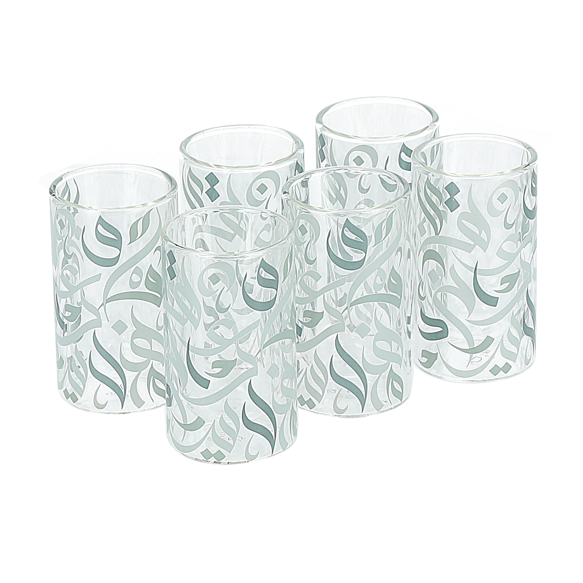 

Dallaty green glass tea cups set 6 pcs