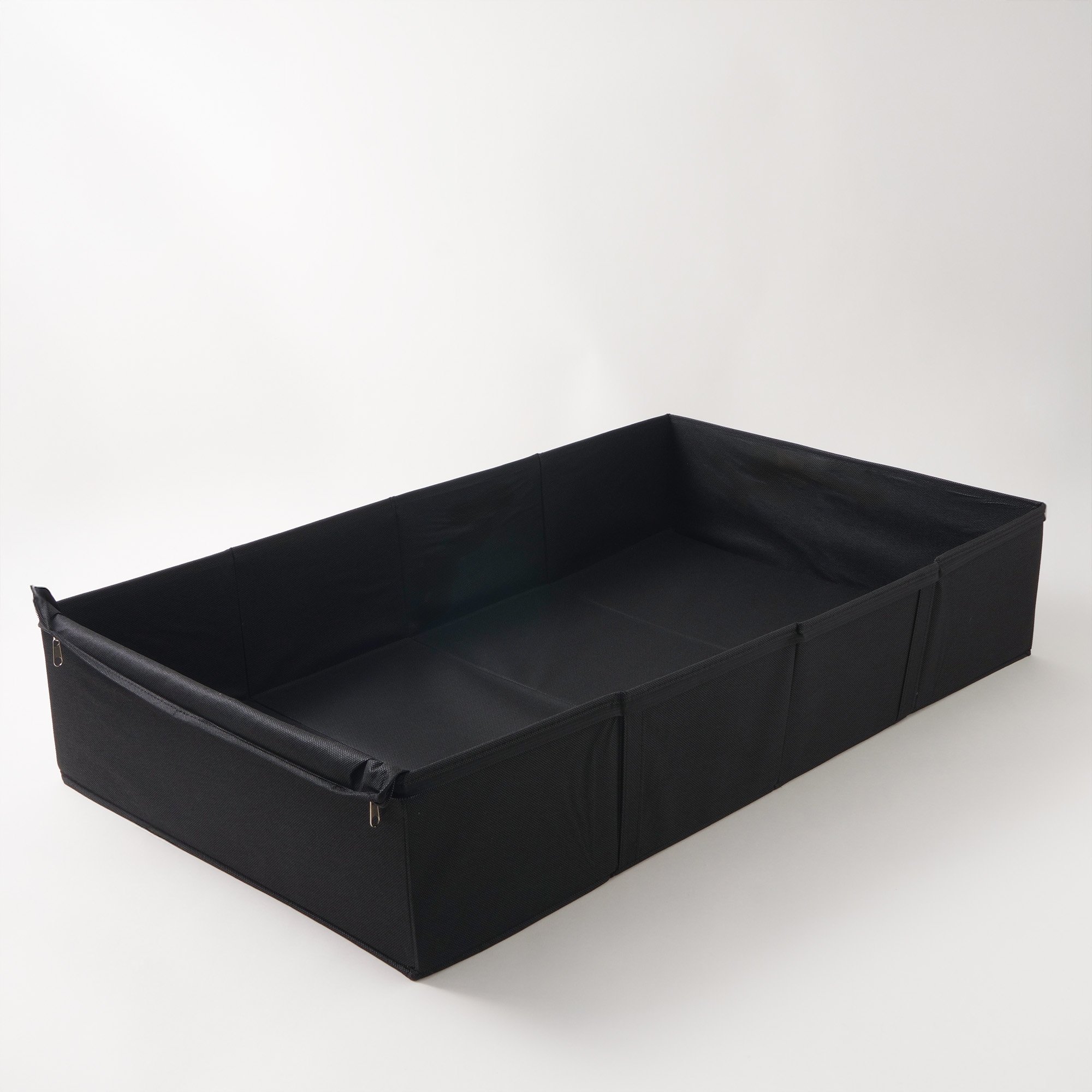 هومز منظم ملابس تخزين بطانيات تحت السرير من البوليستر، اسود 95*38*22 سم