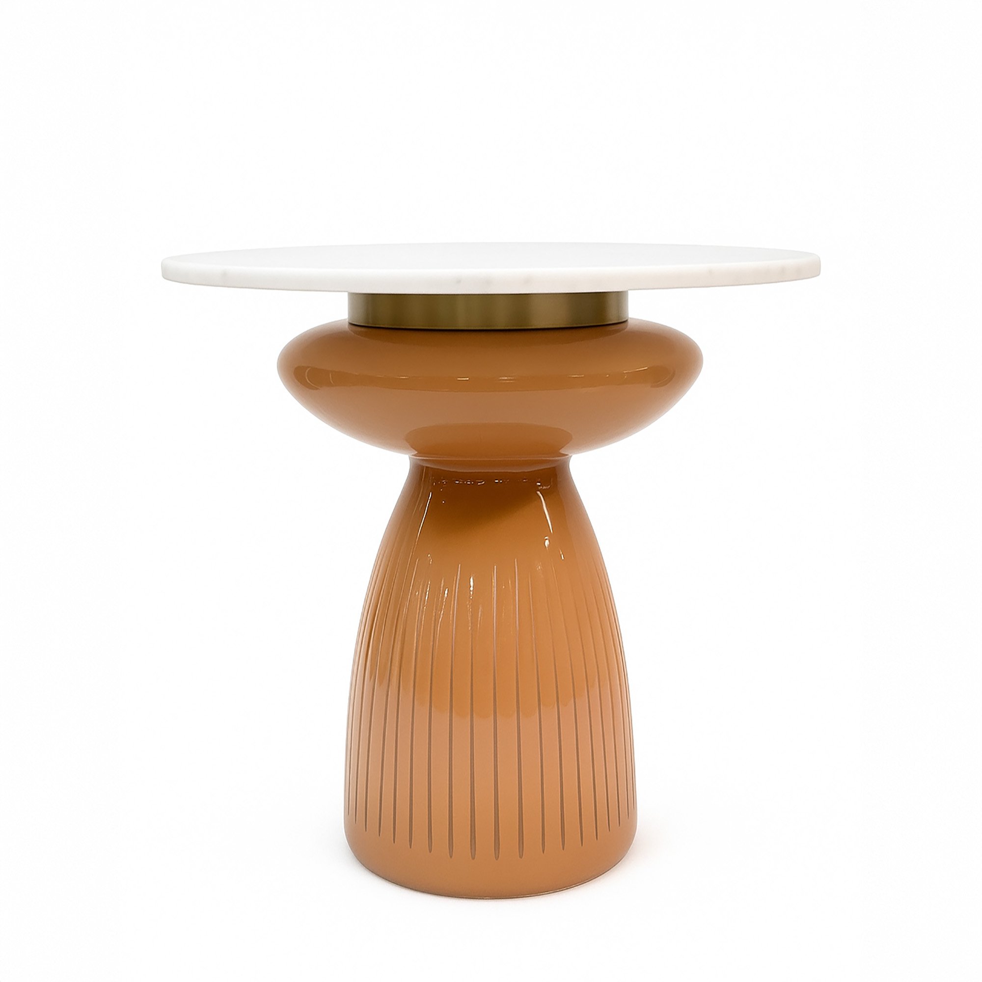 هومز طاولة مشروبات زجاج 61*47سم، بني