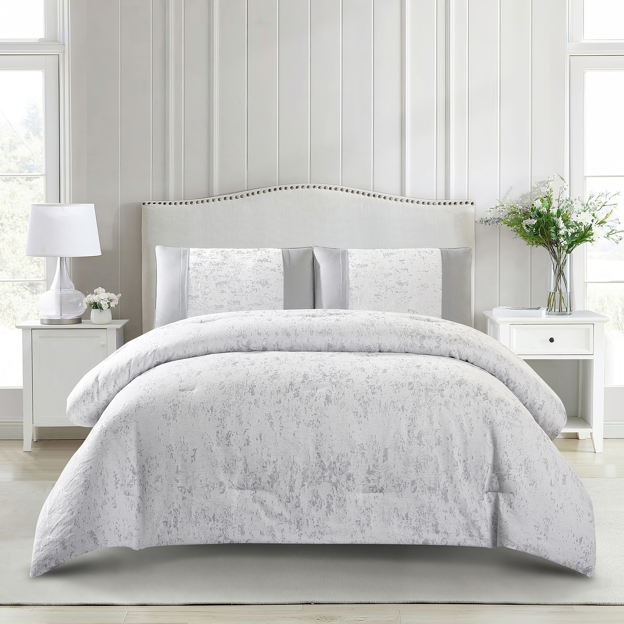

Boutique Blanche Brushed Slub 3pc Comforter Queen Grey 200x240cm