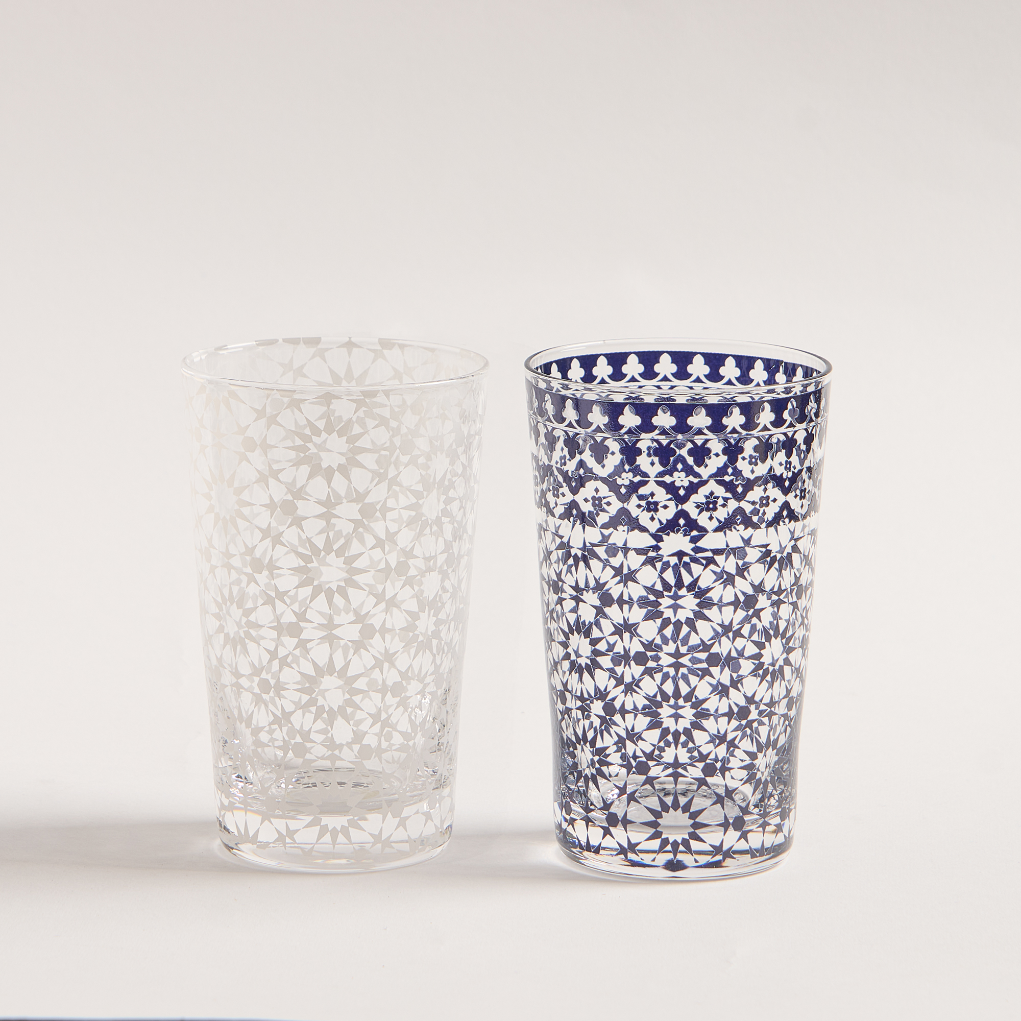 

Bahja blue glass 6 pcs tea cup set