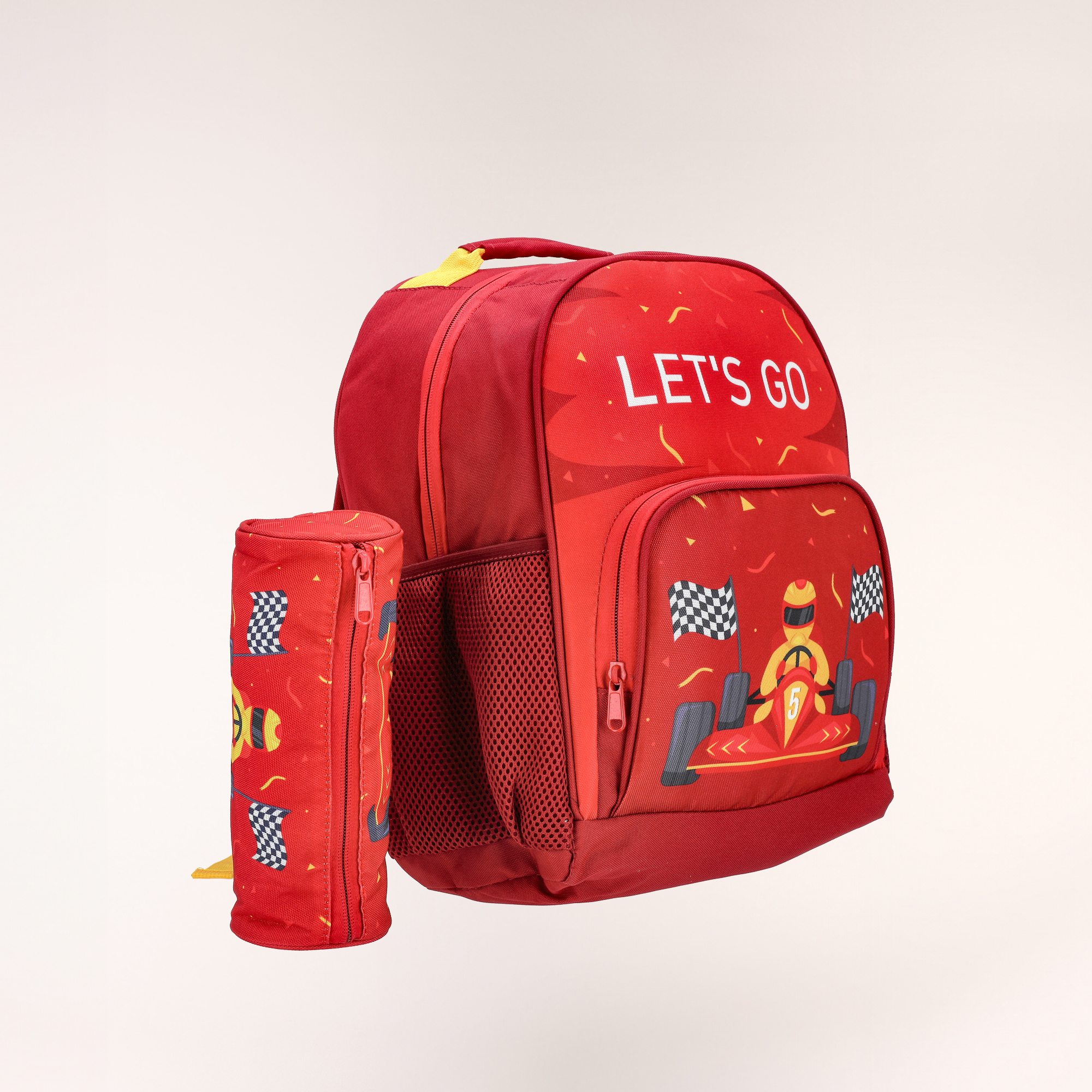 

Small backpack with pencil case ,12 inches , Race