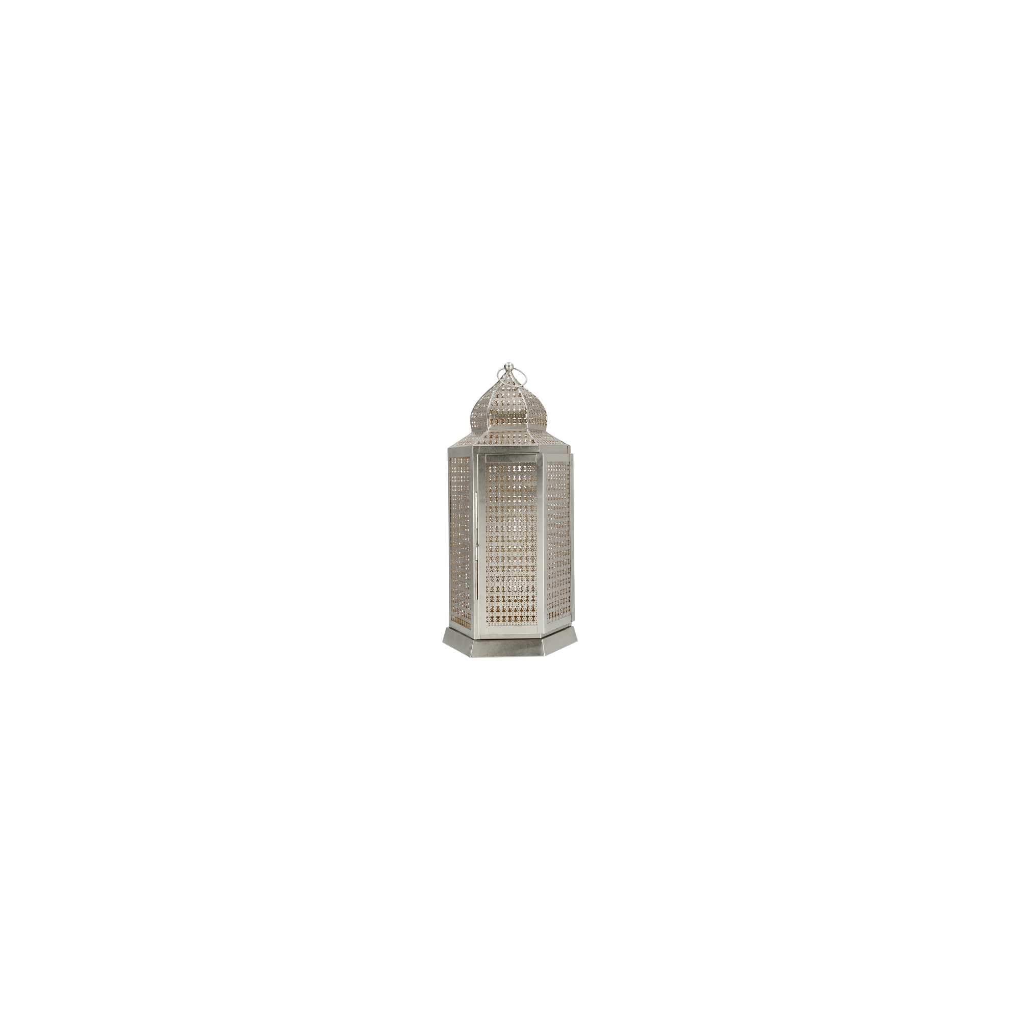

Metal Lantern Gold Silver 18x18x25 cm