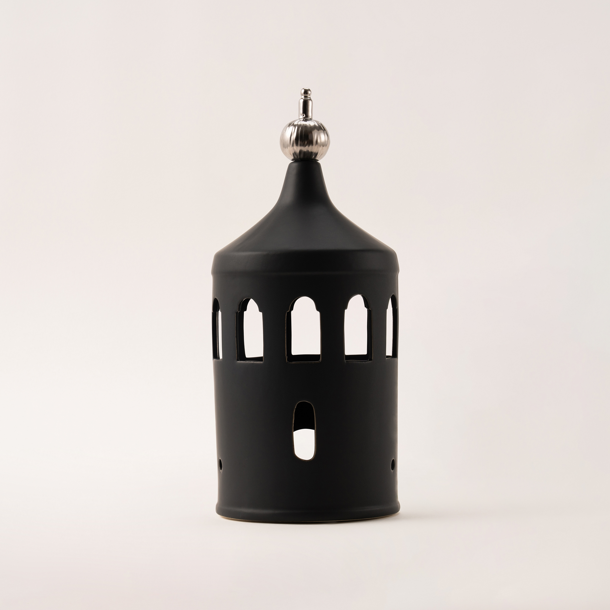 

Homez black ceramic candle holder 14.8*14.8*33.7 cm