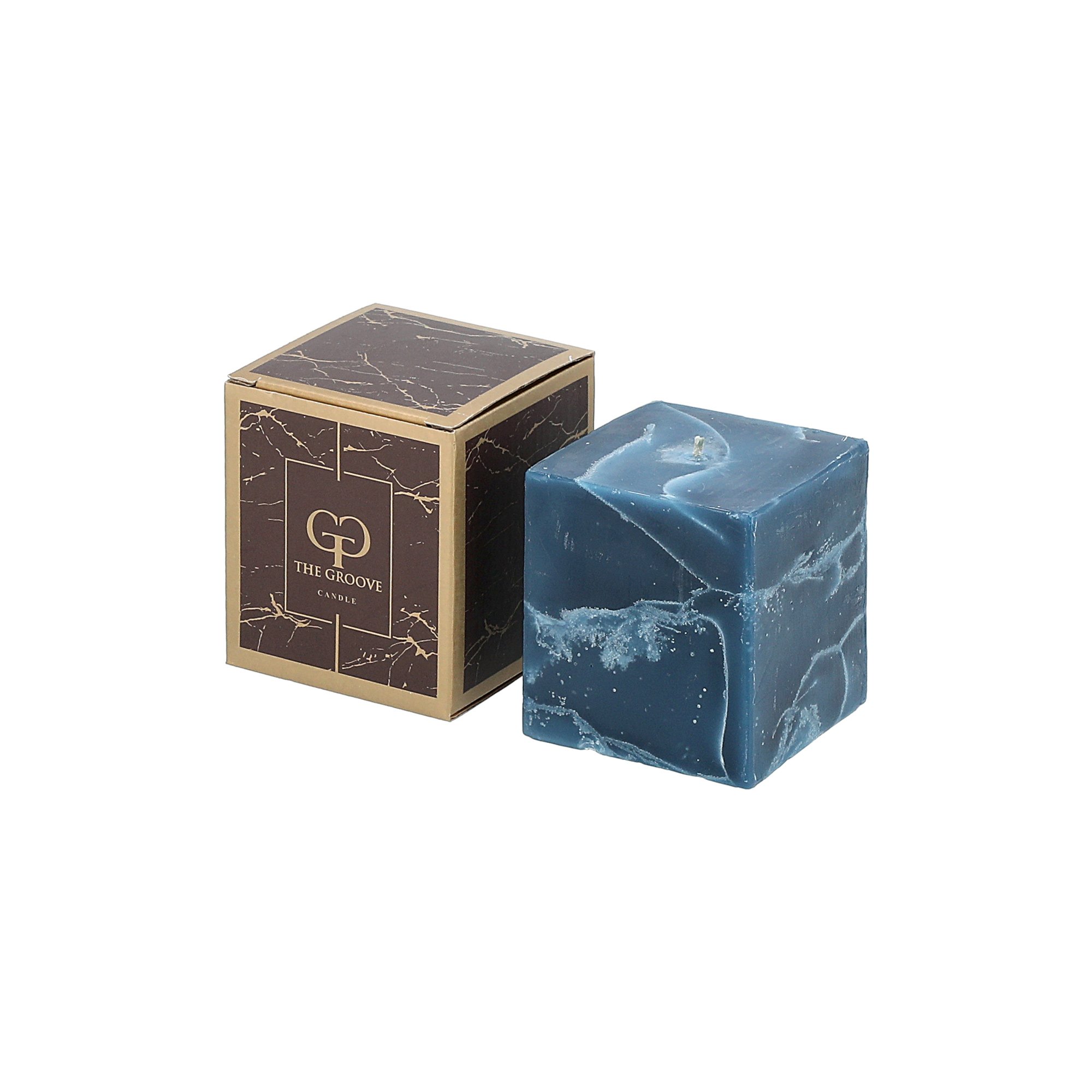 

Marble Square Candle 8*8*8 cm Aqua