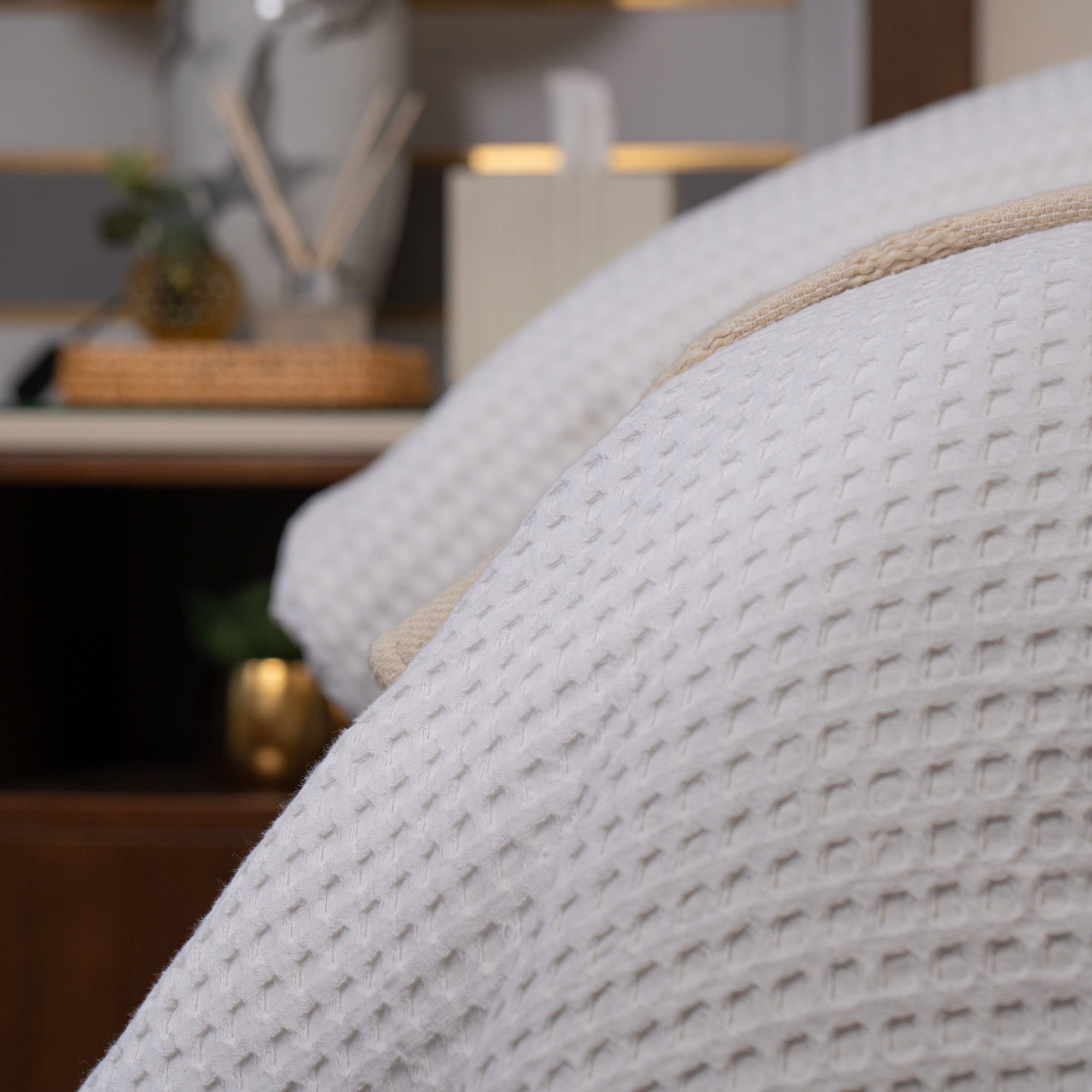 

2 Piesce Heavy Waffle Structured Twin Size Comforter Set