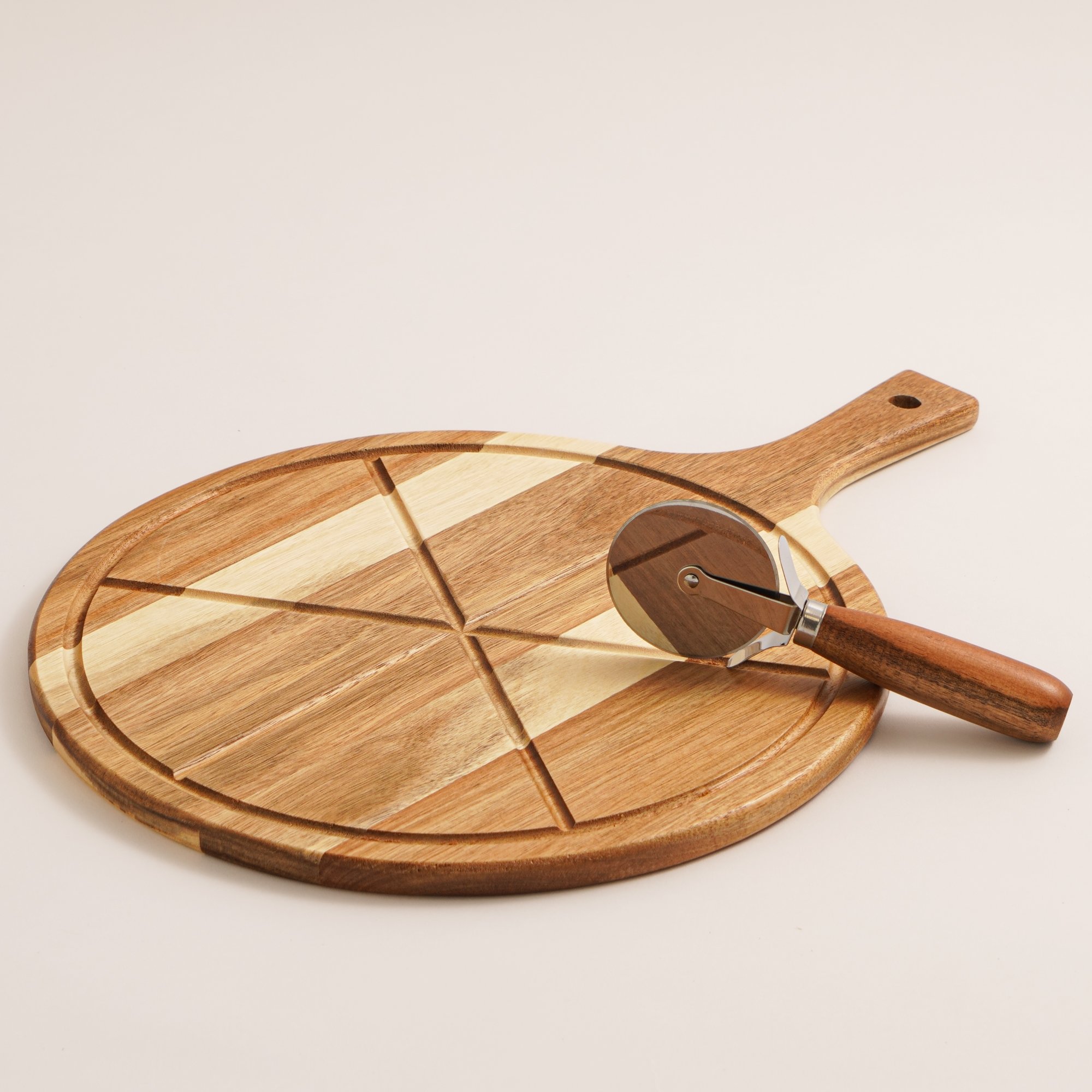 

Alberto pizza plate dark brown acacia wood 48*35*1.5 cm with cutter
