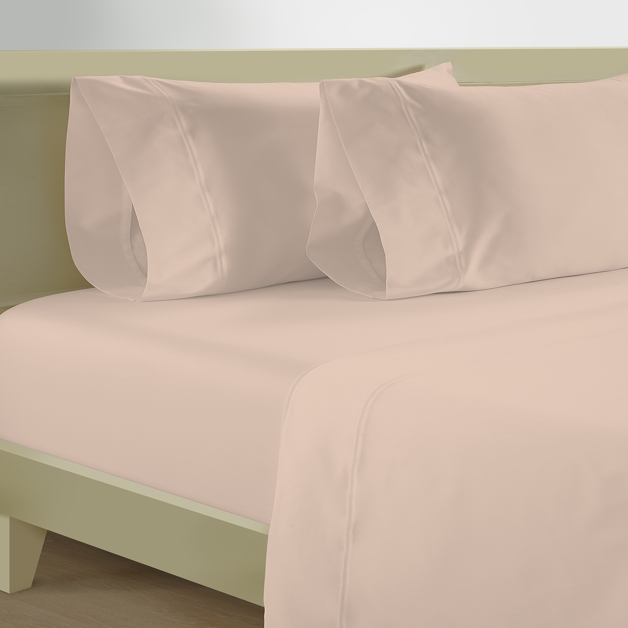

Boutique Blanche 300TC cotton fitted sheet 90*200cm, summer peach