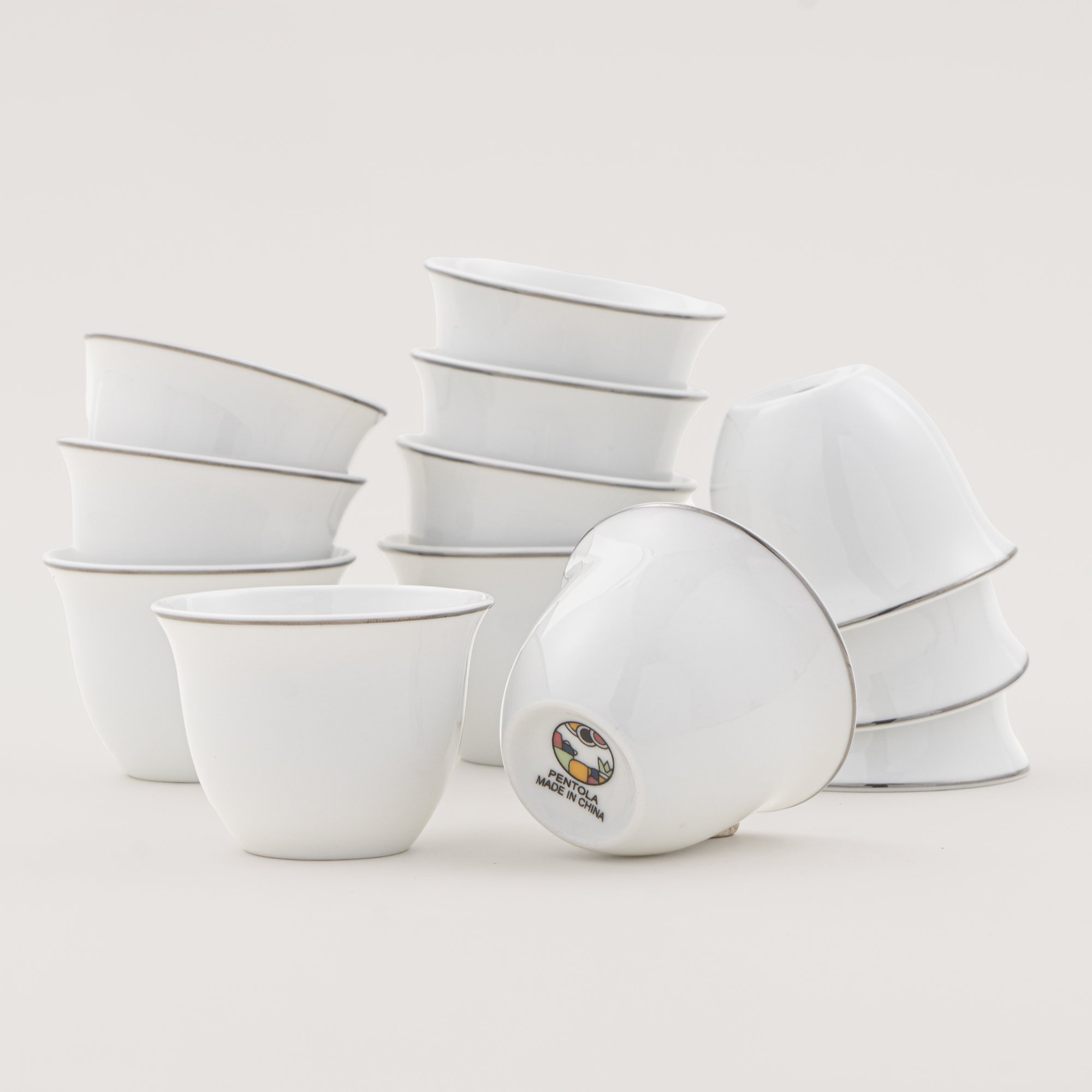 بنتولا طقم فناجين قهوة خزف صيني 12 قطعة