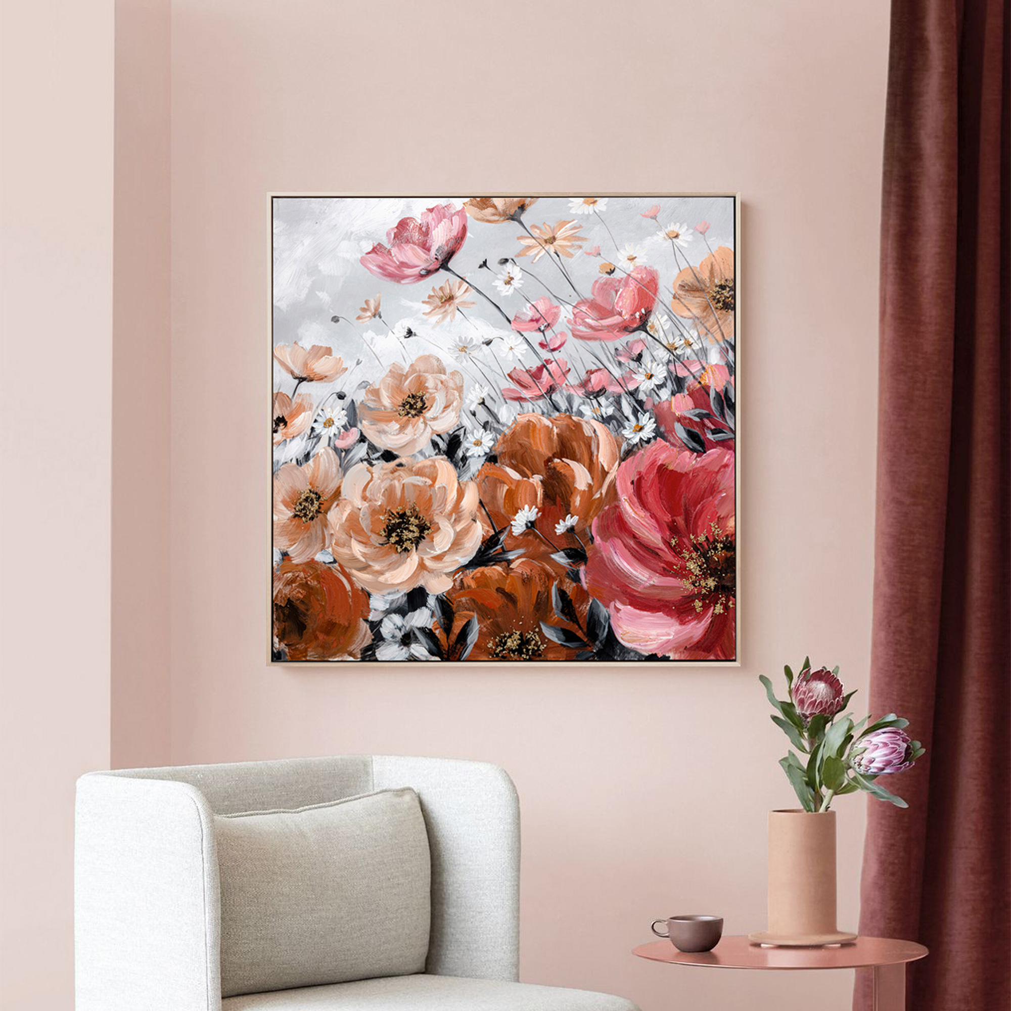 

Wall Art Flower With Frame