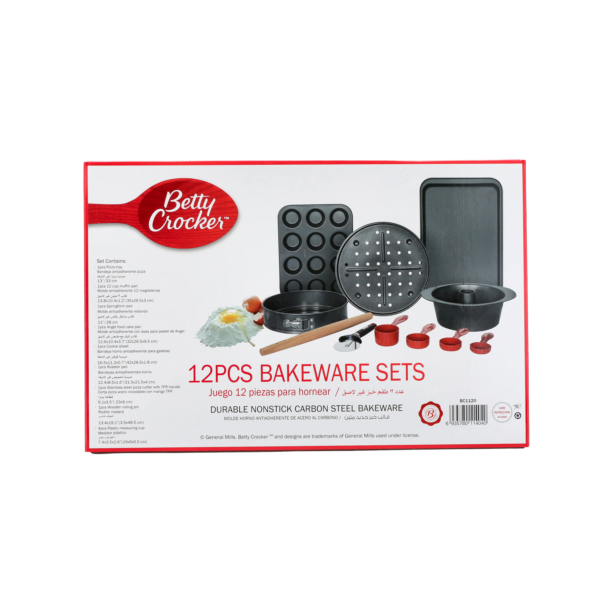

Betty crocker non stick bakeware set 12 pcs