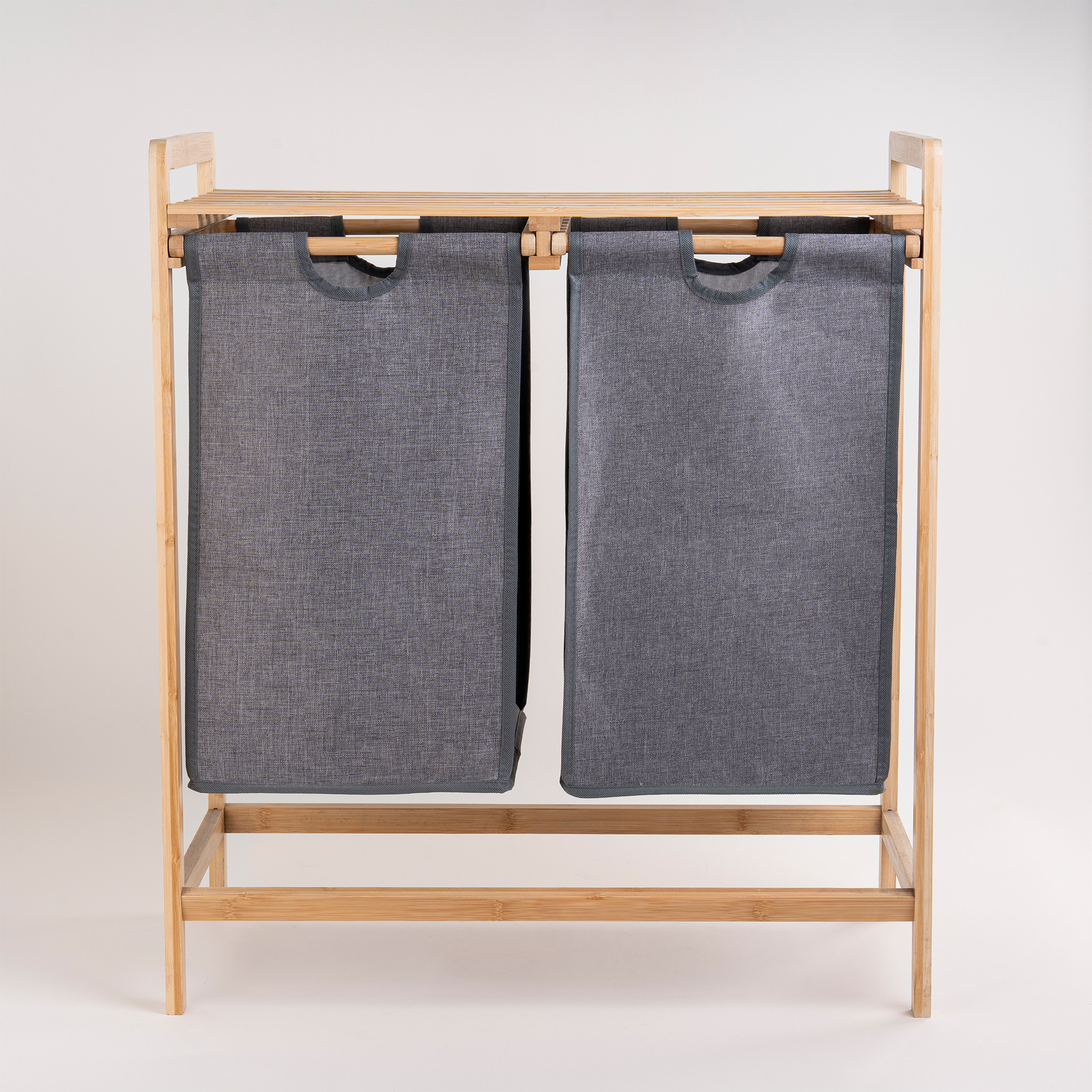 

Bamboo Double Laundry Basket