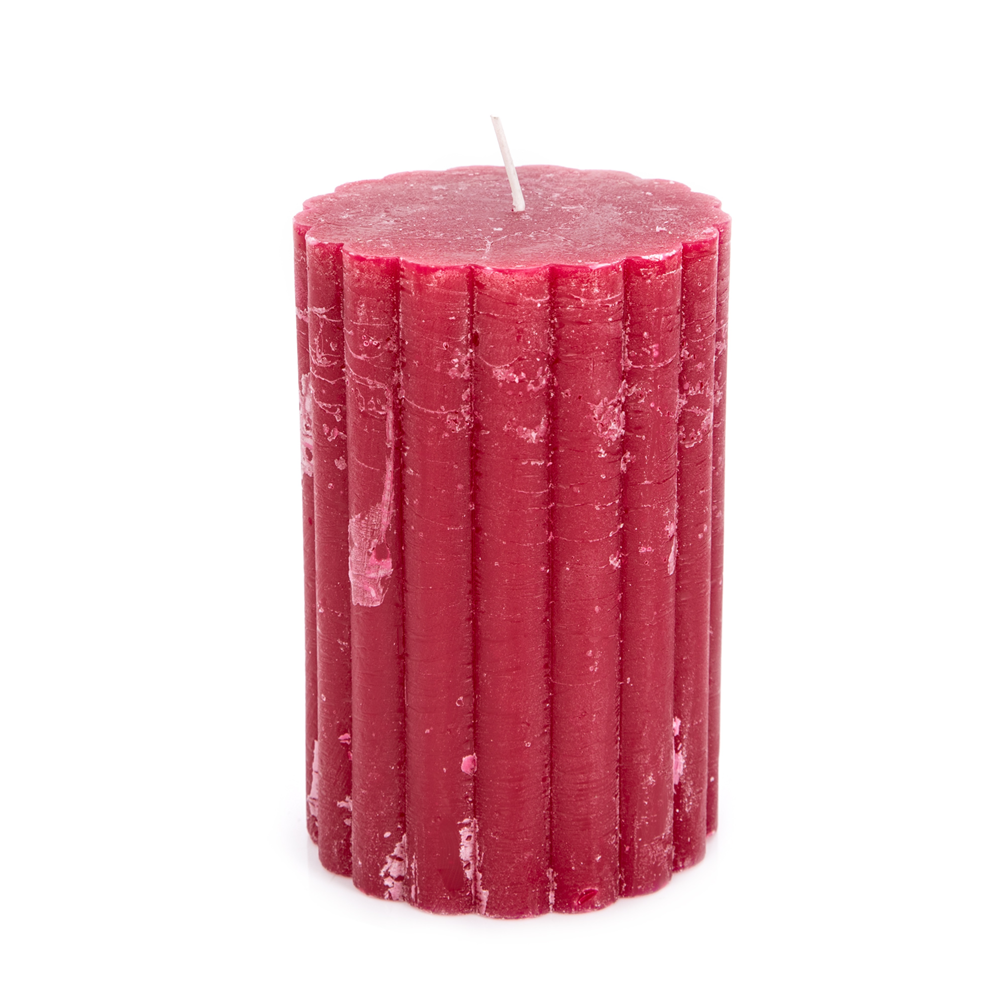 

Pillar Candle Rustic, Ridge Burgundy Berry