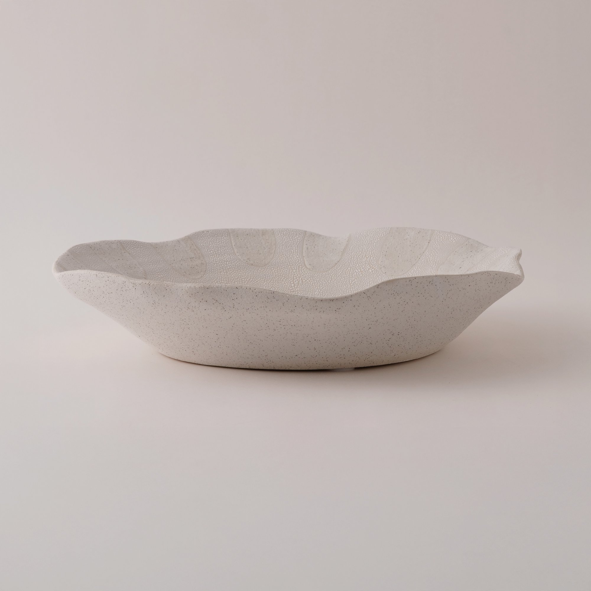 Homez Ceramic Decor Plate, Beige 36*36*7.5 Cm